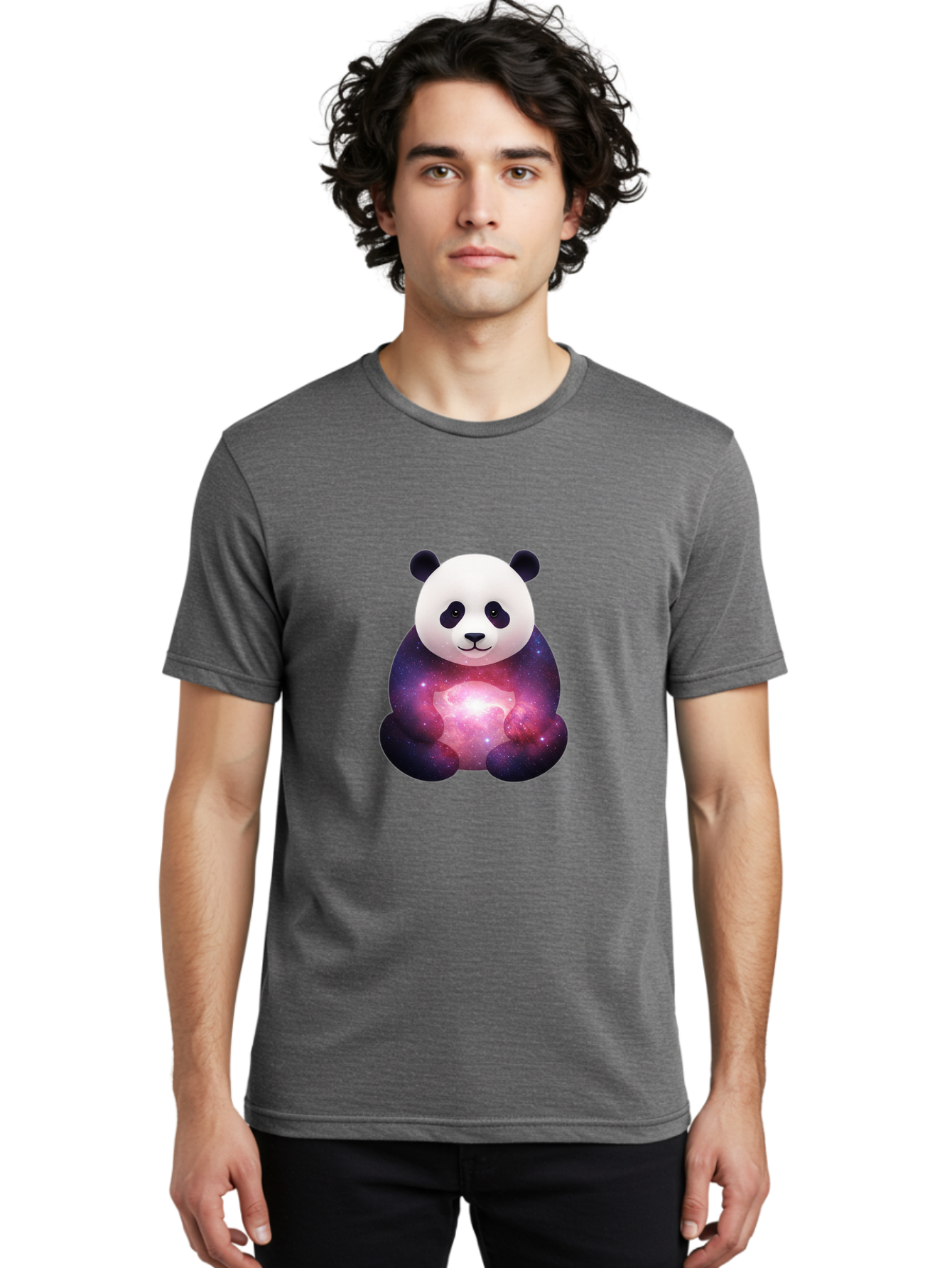 Panda-With-Galaxy Men'S Graphic Tee, 100% Cotton, Comfortable Casual Summer Wear, Machine Washable, Vintage Camera, Old Camera, Antique Camera, Black Camera, Classic Photography, Photography Equipment, Nostalgic Device, Film Camera, Camera Art Baf335