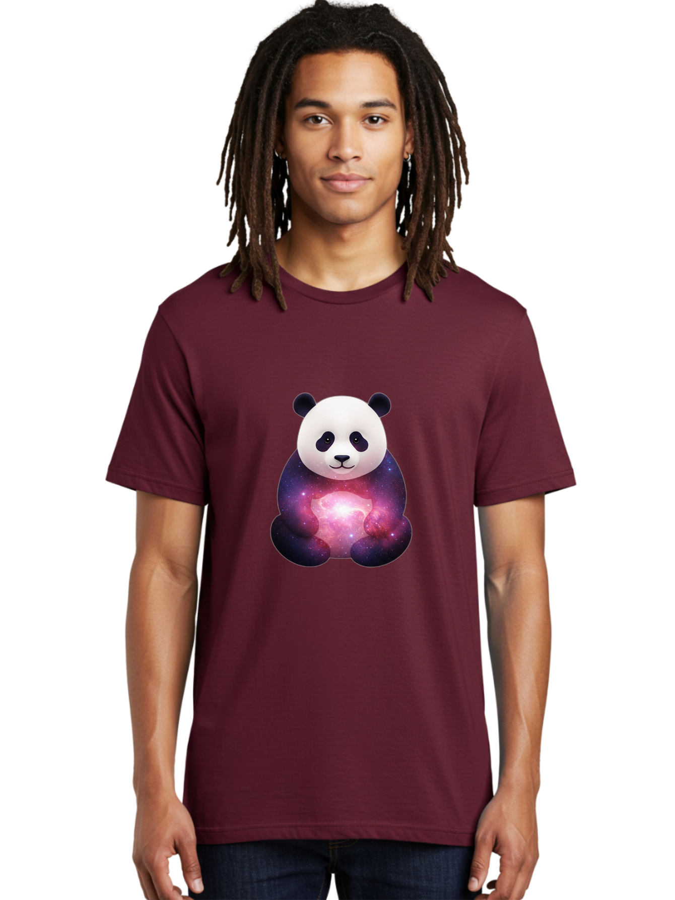 Panda-With-Galaxy Men'S Graphic Tee, 100% Cotton, Comfortable Casual Summer Wear, Machine Washable, Vintage Camera, Old Camera, Antique Camera, Black Camera, Classic Photography, Photography Equipment, Nostalgic Device, Film Camera, Camera Art Baf335