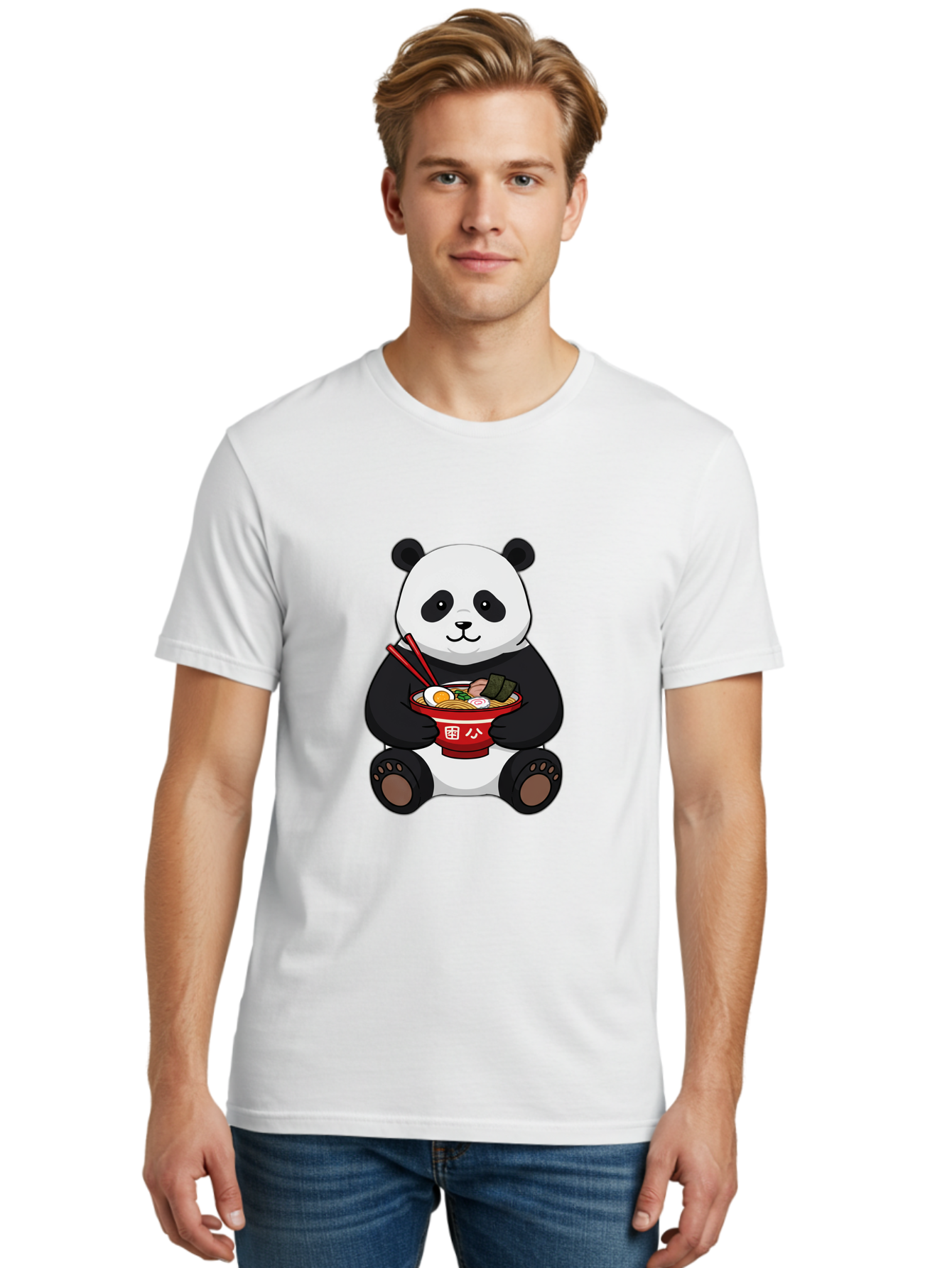 Panda-With-Ramen-1 Men'S Graphic Tee, 100% Cotton, Comfortable Casual Summer Wear, Machine Washable, Vintage Camera, Old Camera, Antique Camera, Black Camera, Classic Photography, Photography Equipment, Nostalgic Device, Film Camera, Baf336