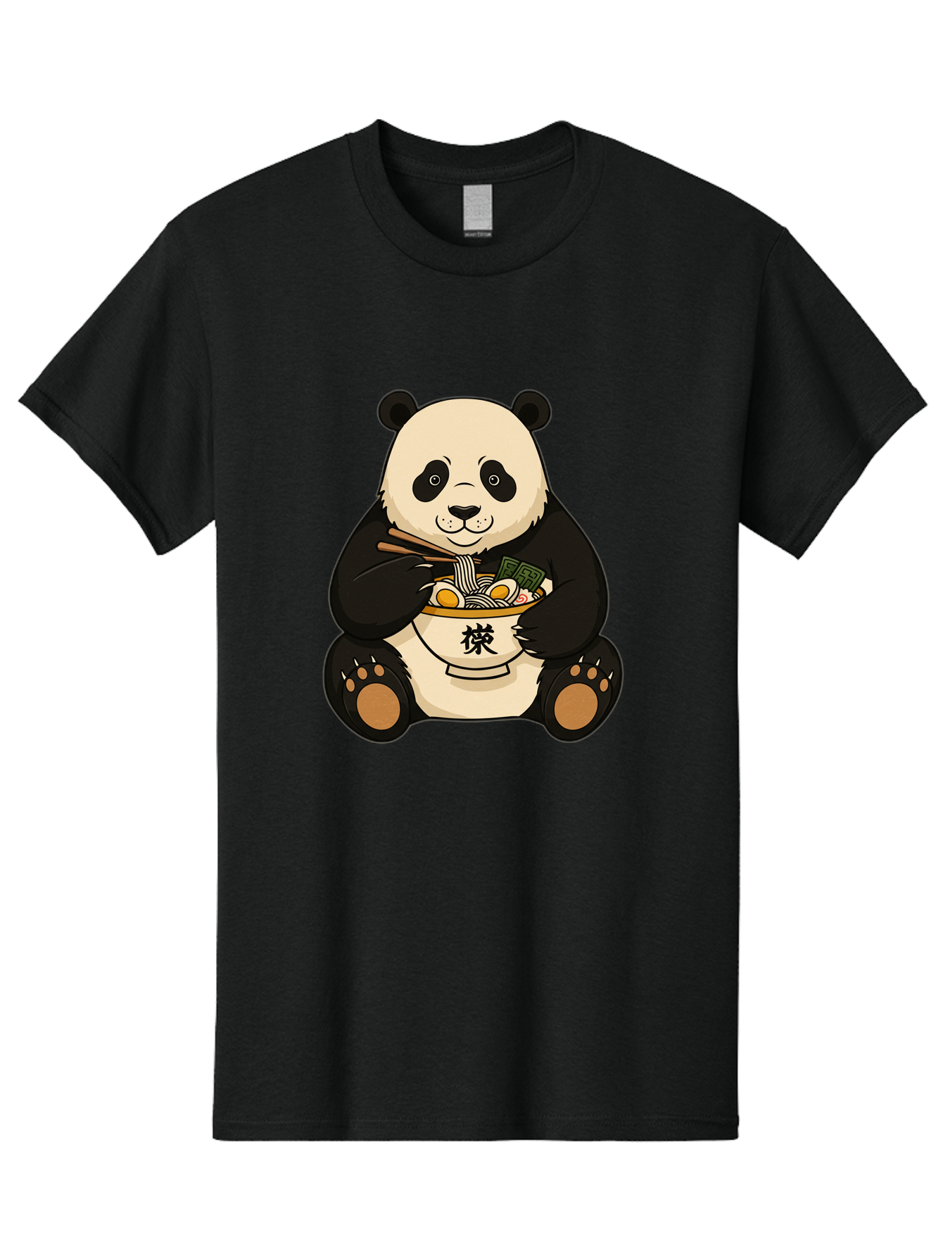 Panda-With-Ramen-2 Men'S Graphic Tee, 100% Cotton, Comfortable Casual Summer Wear, Machine Washable, Vintage Camera, Old Camera, Antique Camera, Black Camera, Classic Photography, Photography Equipment, Nostalgic Device, Film Camera, Baf337