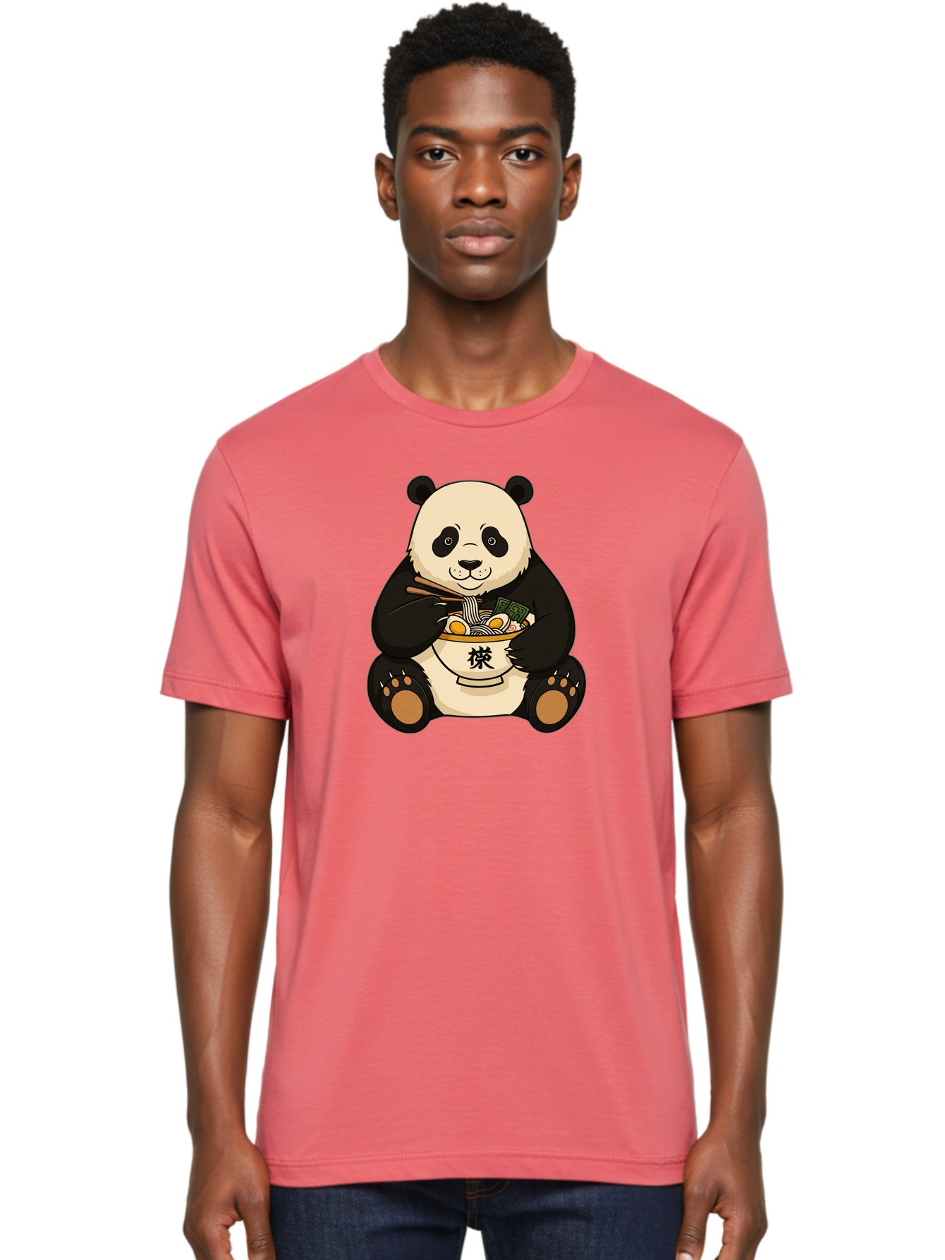 Panda-With-Ramen-2 Men'S Graphic Tee, 100% Cotton, Comfortable Casual Summer Wear, Machine Washable, Vintage Camera, Old Camera, Antique Camera, Black Camera, Classic Photography, Photography Equipment, Nostalgic Device, Film Camera, Baf337