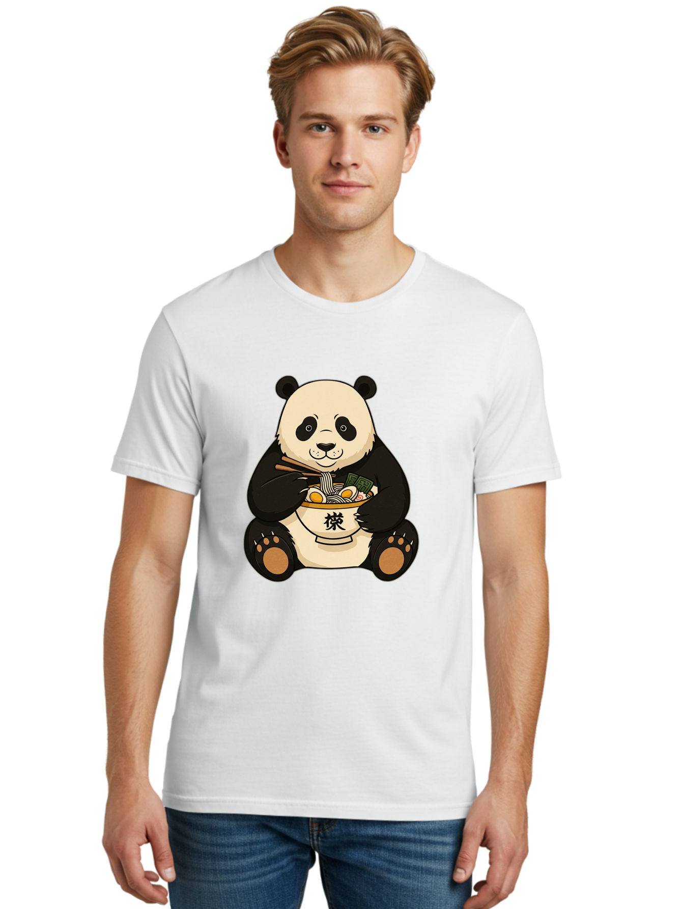 Panda-With-Ramen-2 Men'S Graphic Tee, 100% Cotton, Comfortable Casual Summer Wear, Machine Washable, Vintage Camera, Old Camera, Antique Camera, Black Camera, Classic Photography, Photography Equipment, Nostalgic Device, Film Camera, Baf337
