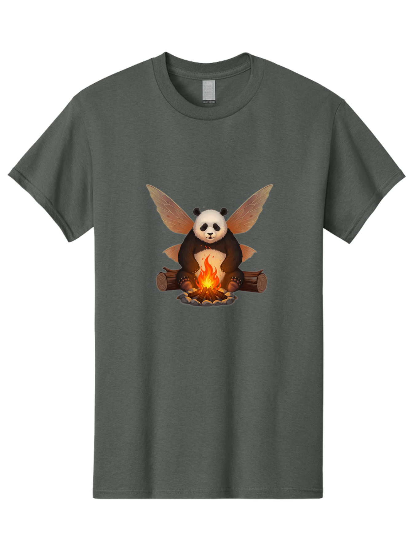 Panda-With-Wings-By-Campfire Men'S Graphic Tee, 100% Cotton, Comfortable Casual Summer Wear, Machine Washable, Vintage Camera, Old Camera, Antique Camera, Black Camera, Classic Photography, Photography Equipment, Nostalgic Device, Film Camera, Baf340