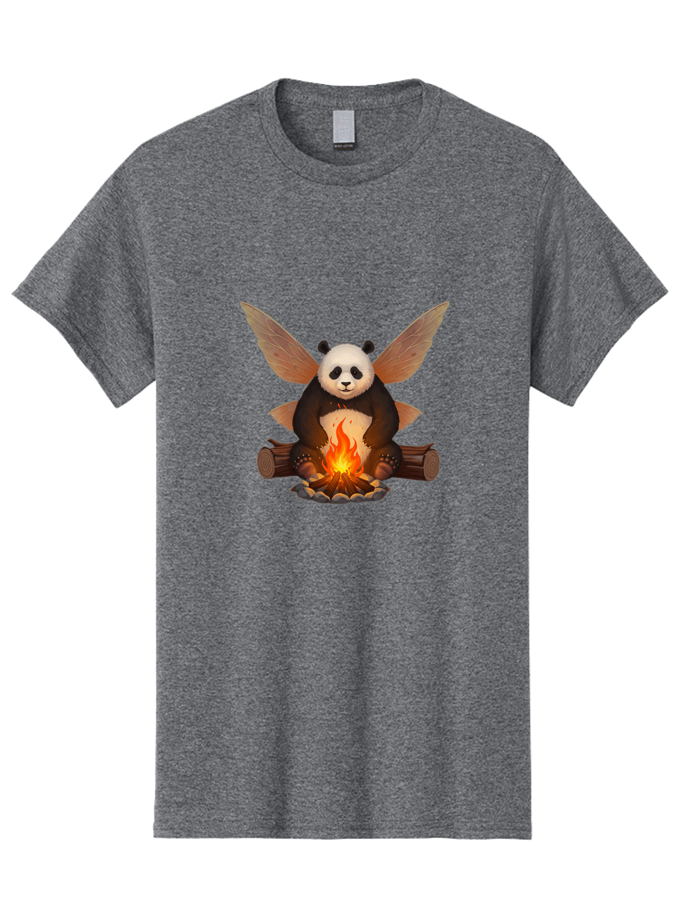 Panda-With-Wings-By-Campfire Men'S Graphic Tee, 100% Cotton, Comfortable Casual Summer Wear, Machine Washable, Vintage Camera, Old Camera, Antique Camera, Black Camera, Classic Photography, Photography Equipment, Nostalgic Device, Film Camera, Baf340