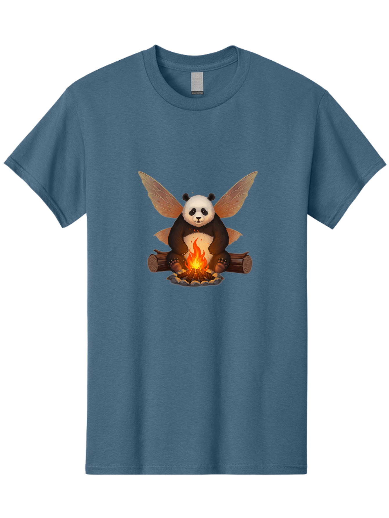 Panda-With-Wings-By-Campfire Men'S Graphic Tee, 100% Cotton, Comfortable Casual Summer Wear, Machine Washable, Vintage Camera, Old Camera, Antique Camera, Black Camera, Classic Photography, Photography Equipment, Nostalgic Device, Film Camera, Baf340