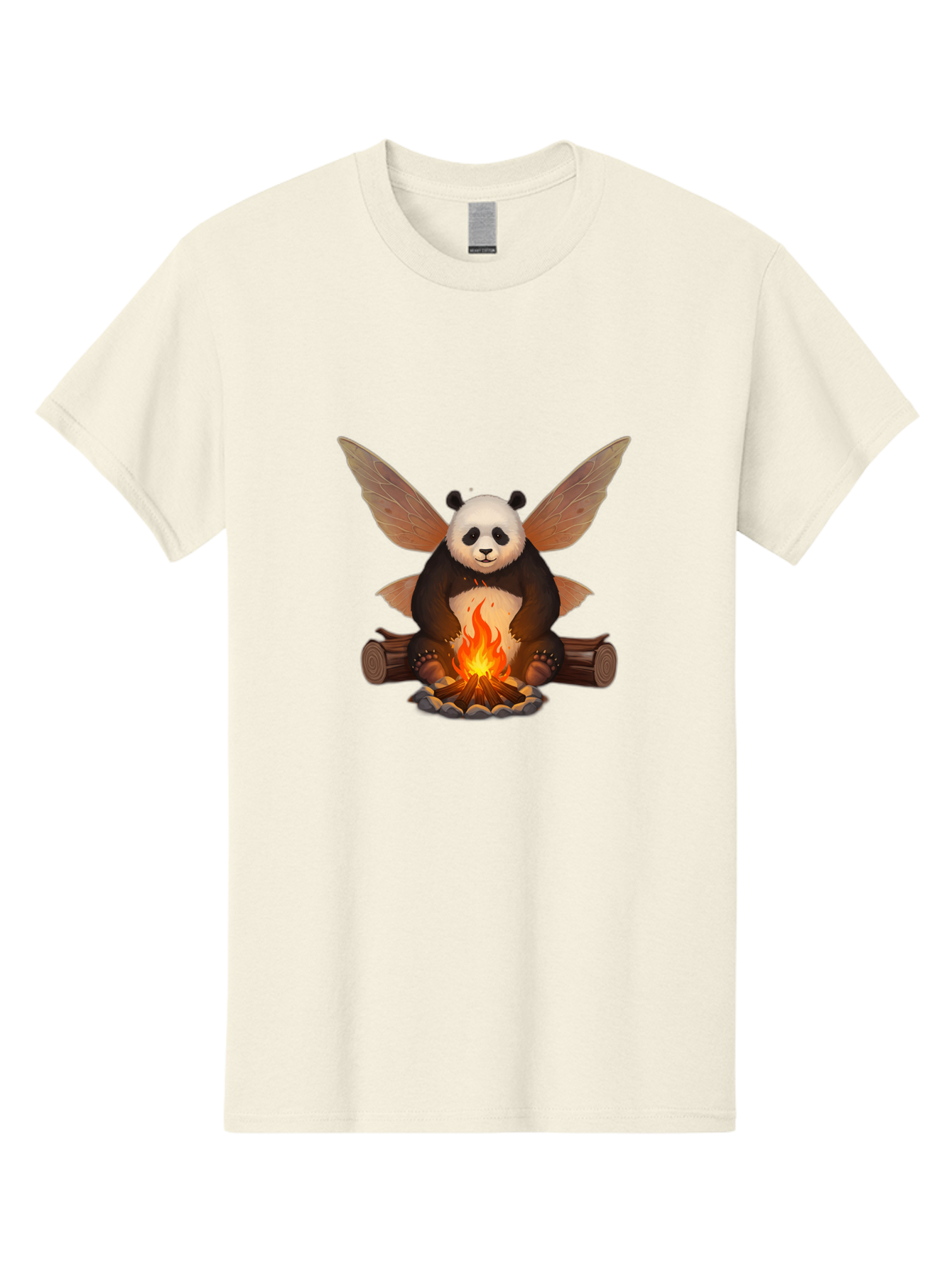 Panda-With-Wings-By-Campfire Men'S Graphic Tee, 100% Cotton, Comfortable Casual Summer Wear, Machine Washable, Vintage Camera, Old Camera, Antique Camera, Black Camera, Classic Photography, Photography Equipment, Nostalgic Device, Film Camera, Baf340