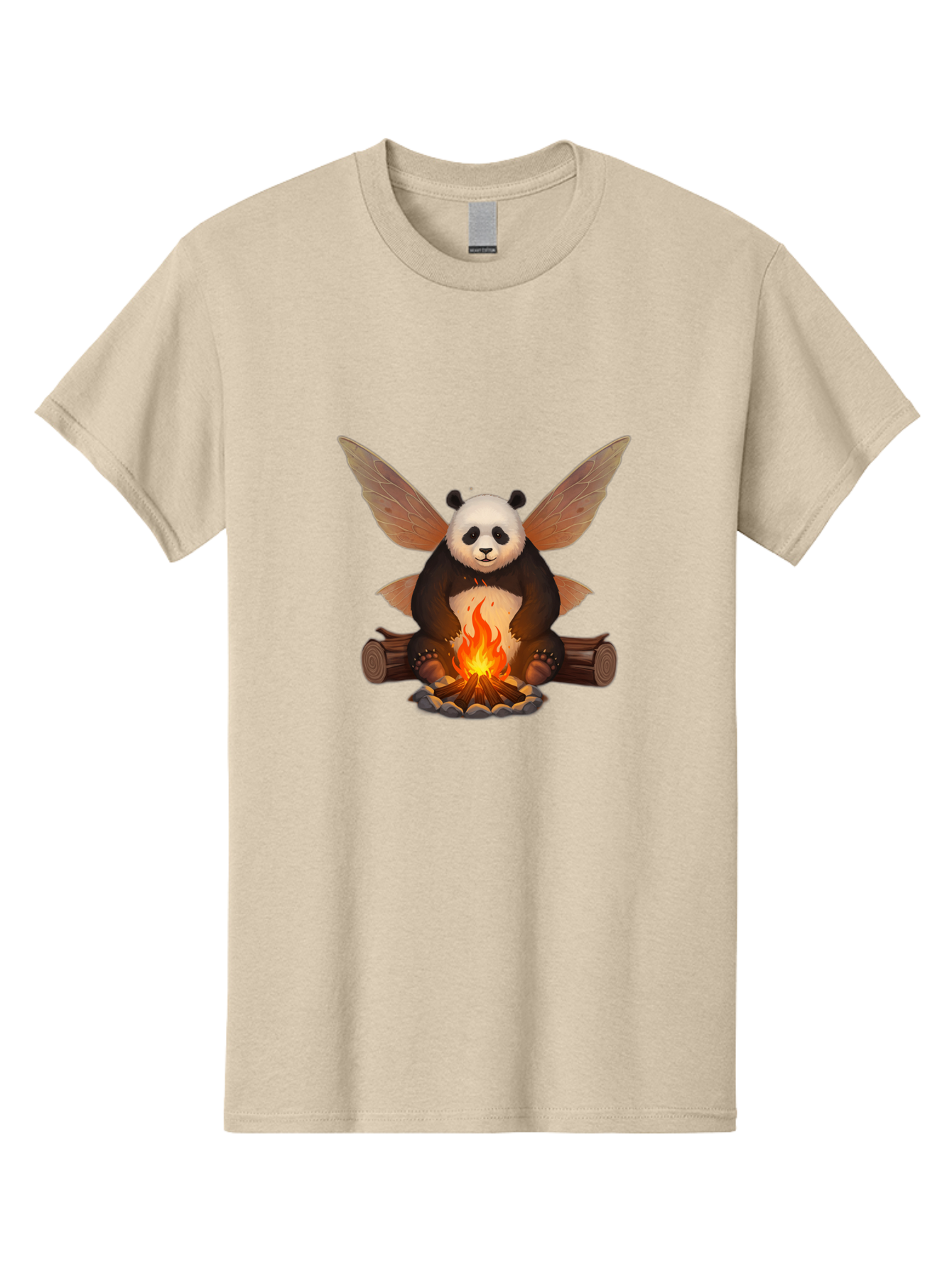 Panda-With-Wings-By-Campfire Men'S Graphic Tee, 100% Cotton, Comfortable Casual Summer Wear, Machine Washable, Vintage Camera, Old Camera, Antique Camera, Black Camera, Classic Photography, Photography Equipment, Nostalgic Device, Film Camera, Baf340