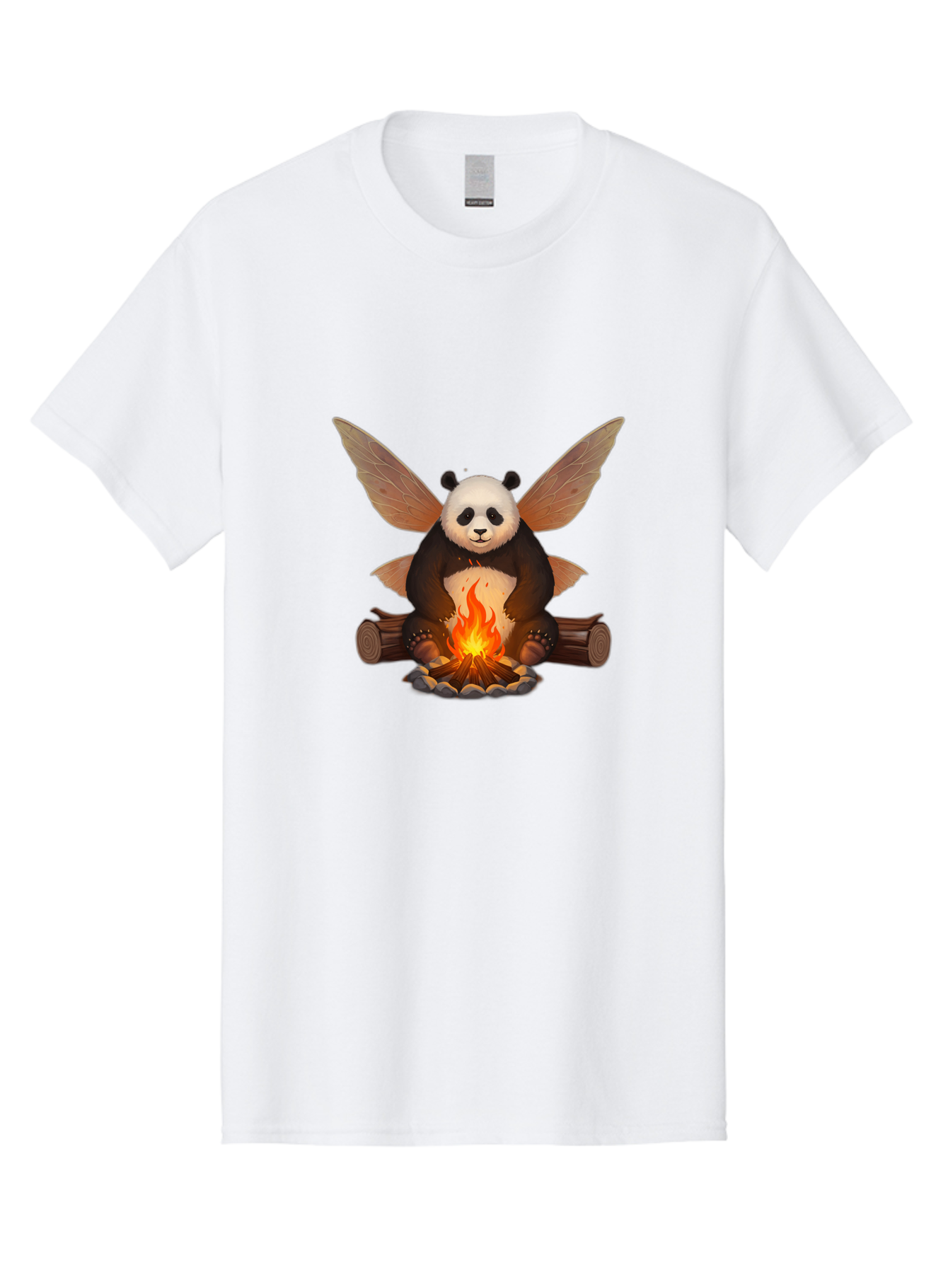 Panda-With-Wings-By-Campfire Men'S Graphic Tee, 100% Cotton, Comfortable Casual Summer Wear, Machine Washable, Vintage Camera, Old Camera, Antique Camera, Black Camera, Classic Photography, Photography Equipment, Nostalgic Device, Film Camera, Baf340