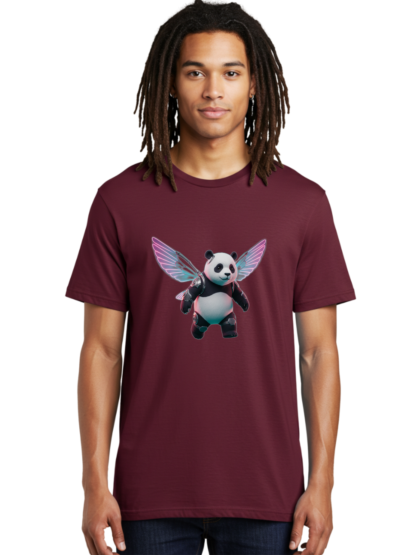 Panda-With-Wings Men'S Graphic Tee, 100% Cotton, Comfortable Casual Summer Wear, Machine Washable, Vintage Camera, Old Camera, Antique Camera, Black Camera, Classic Photography, Photography Equipment, Nostalgic Device, Film Camera, Camera Art Baf341