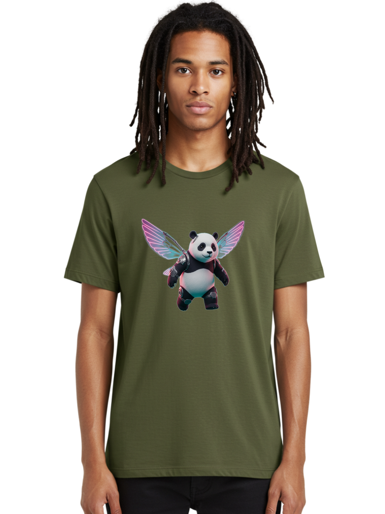 Panda-With-Wings Men'S Graphic Tee, 100% Cotton, Comfortable Casual Summer Wear, Machine Washable, Vintage Camera, Old Camera, Antique Camera, Black Camera, Classic Photography, Photography Equipment, Nostalgic Device, Film Camera, Camera Art Baf341