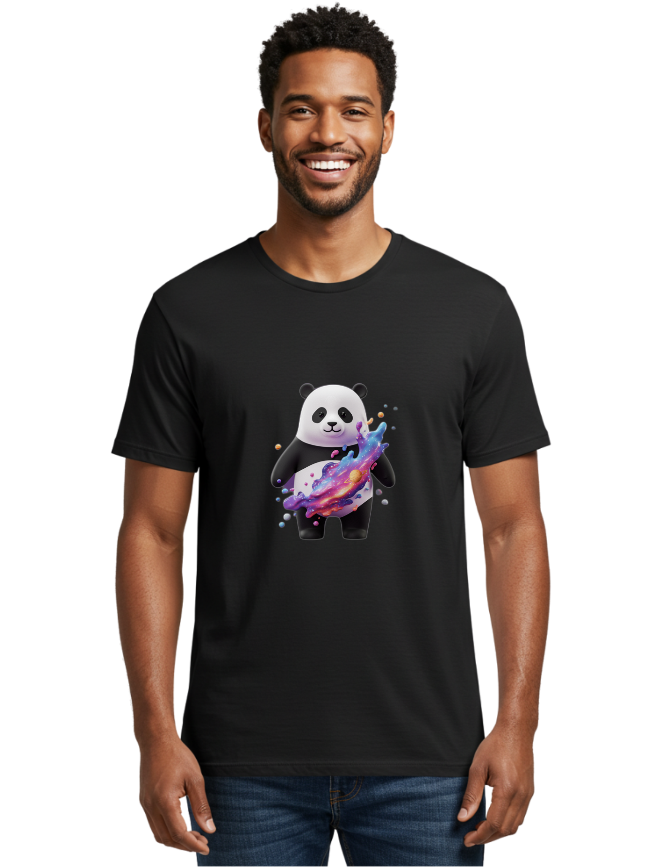 Panda Men'S Graphic Tee, 100% Cotton, Comfortable Casual Summer Wear, Machine Washable, Vintage Camera, Old Camera, Antique Camera, Black Camera, Classic Photography, Photography Equipment, Nostalgic Device, Film Camera, Camera Art Baf342