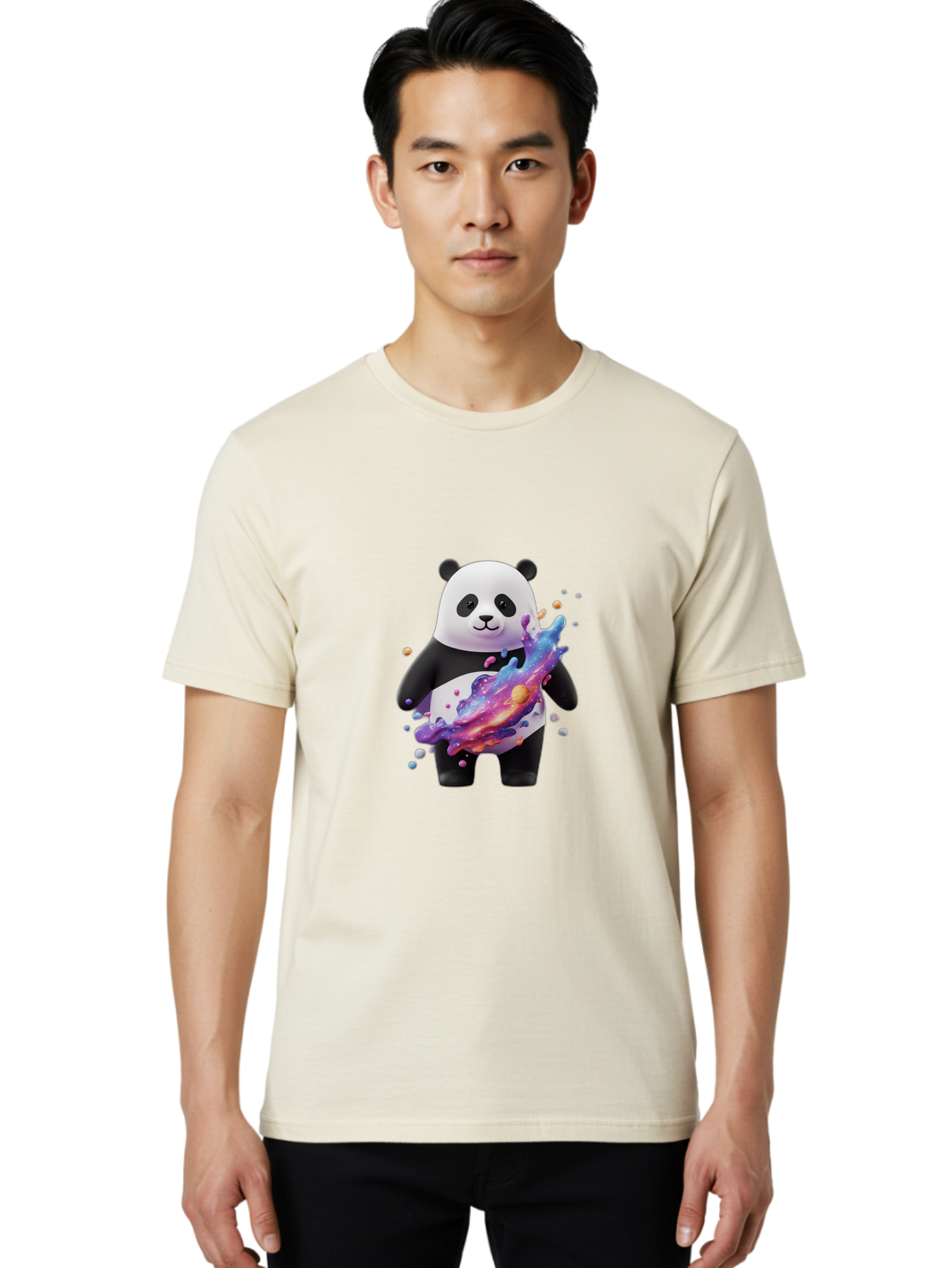 Panda Men'S Graphic Tee, 100% Cotton, Comfortable Casual Summer Wear, Machine Washable, Vintage Camera, Old Camera, Antique Camera, Black Camera, Classic Photography, Photography Equipment, Nostalgic Device, Film Camera, Camera Art Baf342