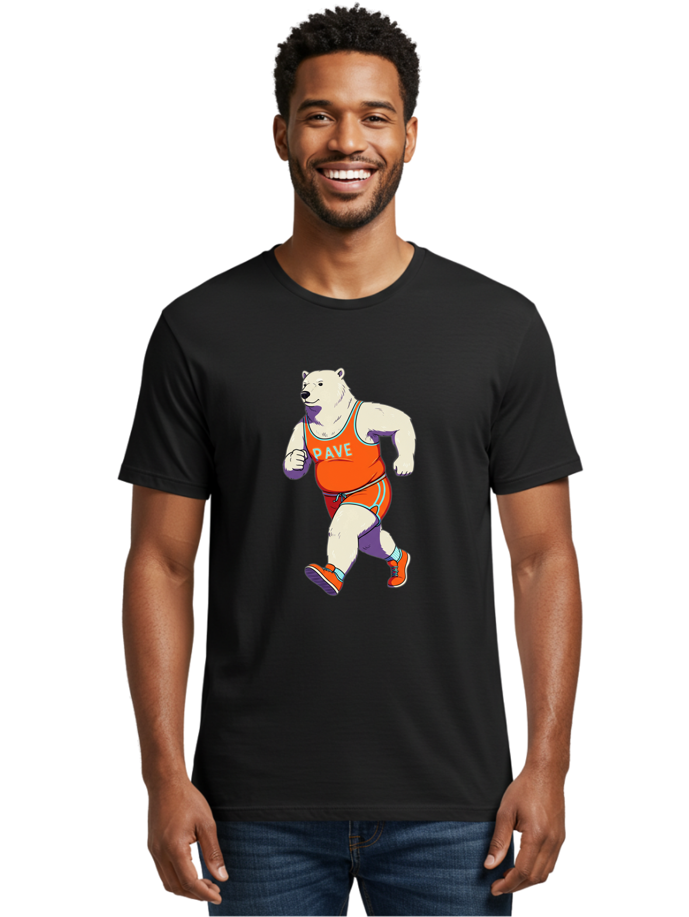 Pave-Polar-Bear Men'S Graphic Tee, 100% Cotton, Comfortable Casual Summer Wear, Machine Washable, Vintage Camera, Old Camera, Antique Camera, Black Camera, Classic Photography, Photography Equipment, Nostalgic Device, Film Camera, Camera Art Baf344