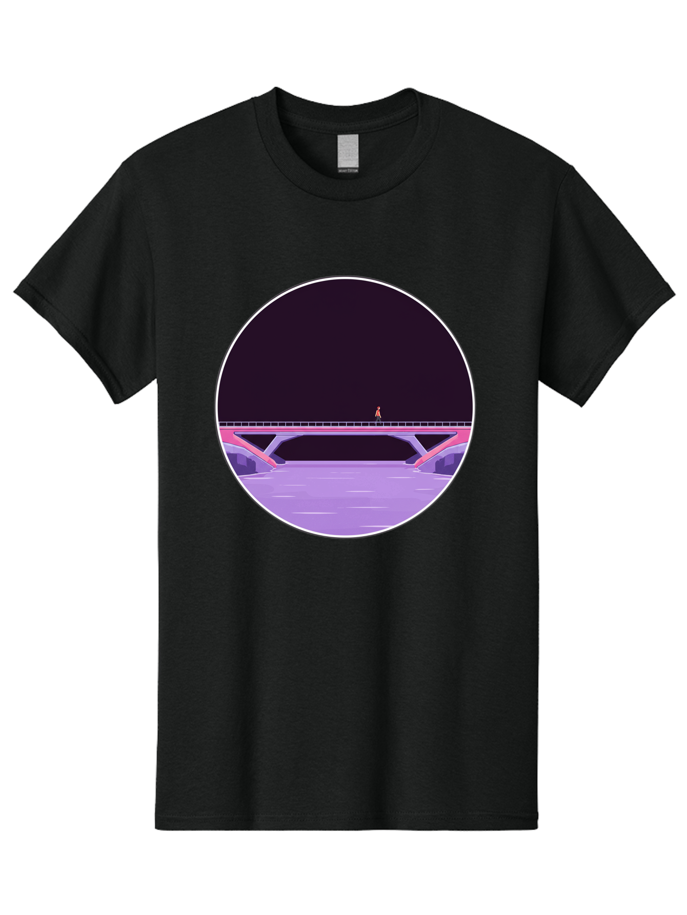 Person-On-Bridge Men'S Graphic Tee, 100% Cotton, Comfortable Casual Summer Wear, Machine Washable, Vintage Camera, Old Camera, Antique Camera, Black Camera, Classic Photography, Photography Equipment, Nostalgic Device, Film Camera, Camera Art Baf345