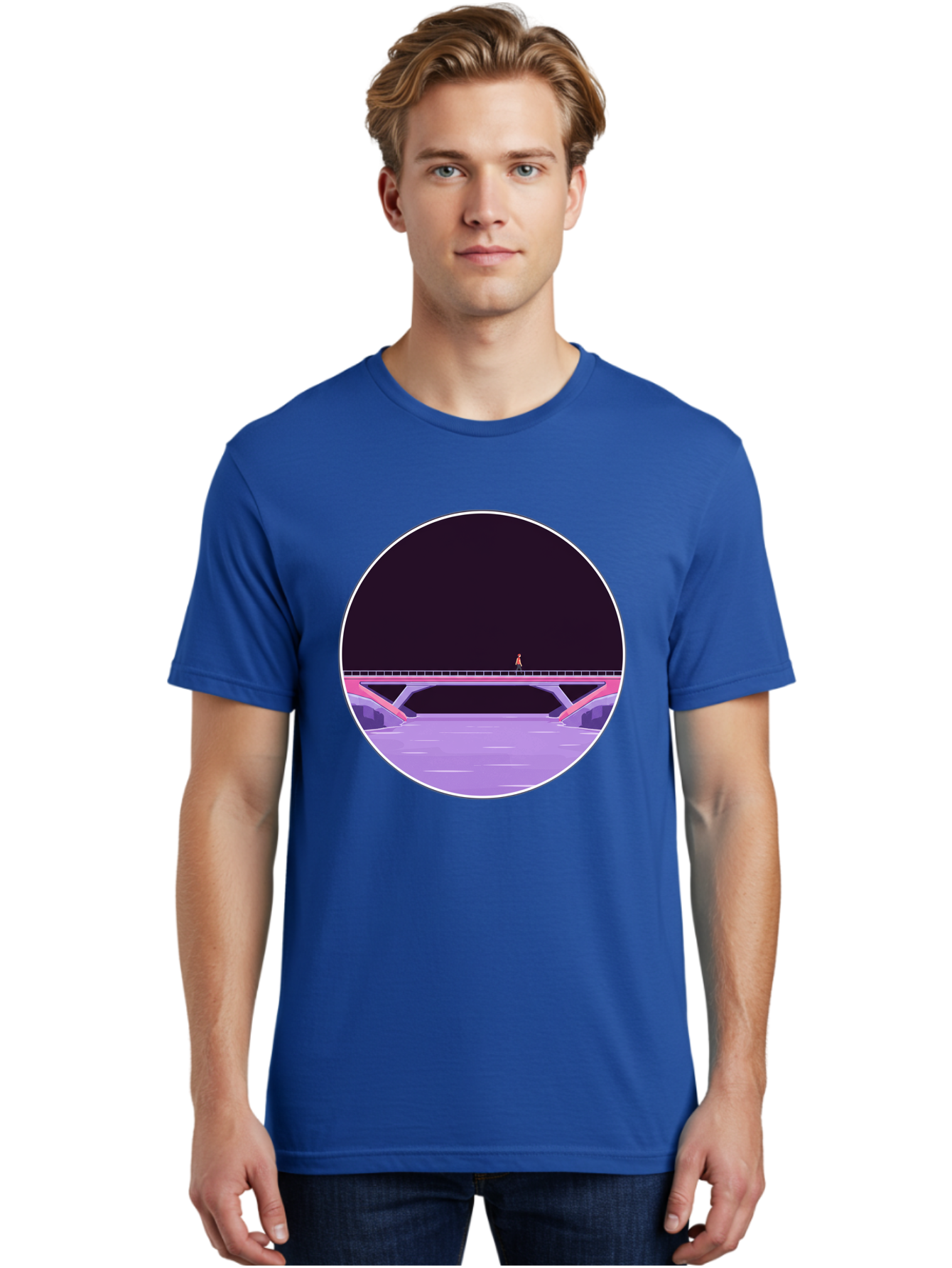 Person-On-Bridge Men'S Graphic Tee, 100% Cotton, Comfortable Casual Summer Wear, Machine Washable, Vintage Camera, Old Camera, Antique Camera, Black Camera, Classic Photography, Photography Equipment, Nostalgic Device, Film Camera, Camera Art Baf345