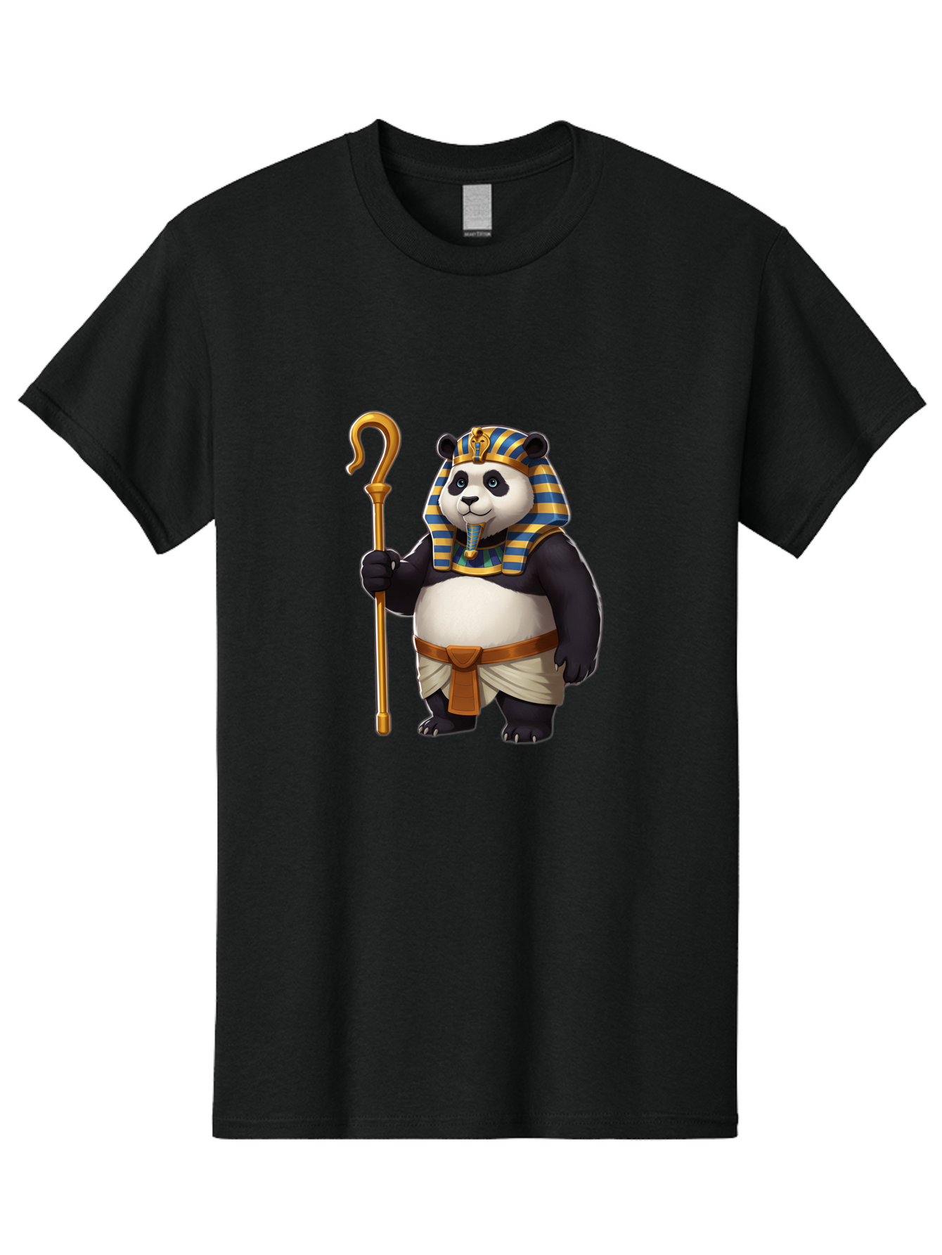 Pharaoh-Panda-1 Men'S Graphic Tee, 100% Cotton, Comfortable Casual Summer Wear, Machine Washable, Vintage Camera, Old Camera, Antique Camera, Black Camera, Classic Photography, Photography Equipment, Nostalgic Device, Film Camera, Camera Art Baf346