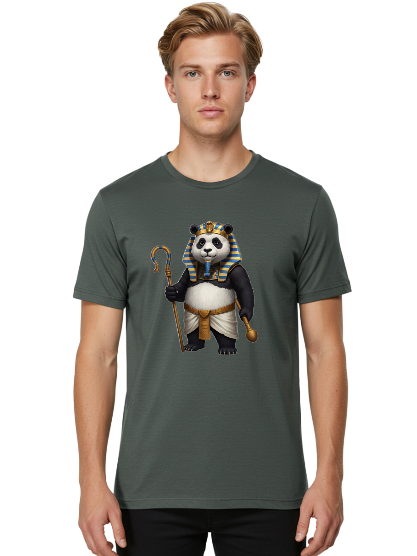 Pharaoh-Panda Men'S Graphic Tee, 100% Cotton, Comfortable Casual Summer Wear, Machine Washable, Vintage Camera, Old Camera, Antique Camera, Black Camera, Classic Photography, Photography Equipment, Nostalgic Device, Film Camera, Camera Art Baf347