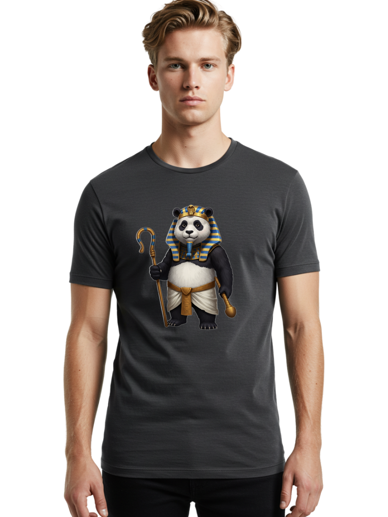 Pharaoh-Panda Men'S Graphic Tee, 100% Cotton, Comfortable Casual Summer Wear, Machine Washable, Vintage Camera, Old Camera, Antique Camera, Black Camera, Classic Photography, Photography Equipment, Nostalgic Device, Film Camera, Camera Art Baf347
