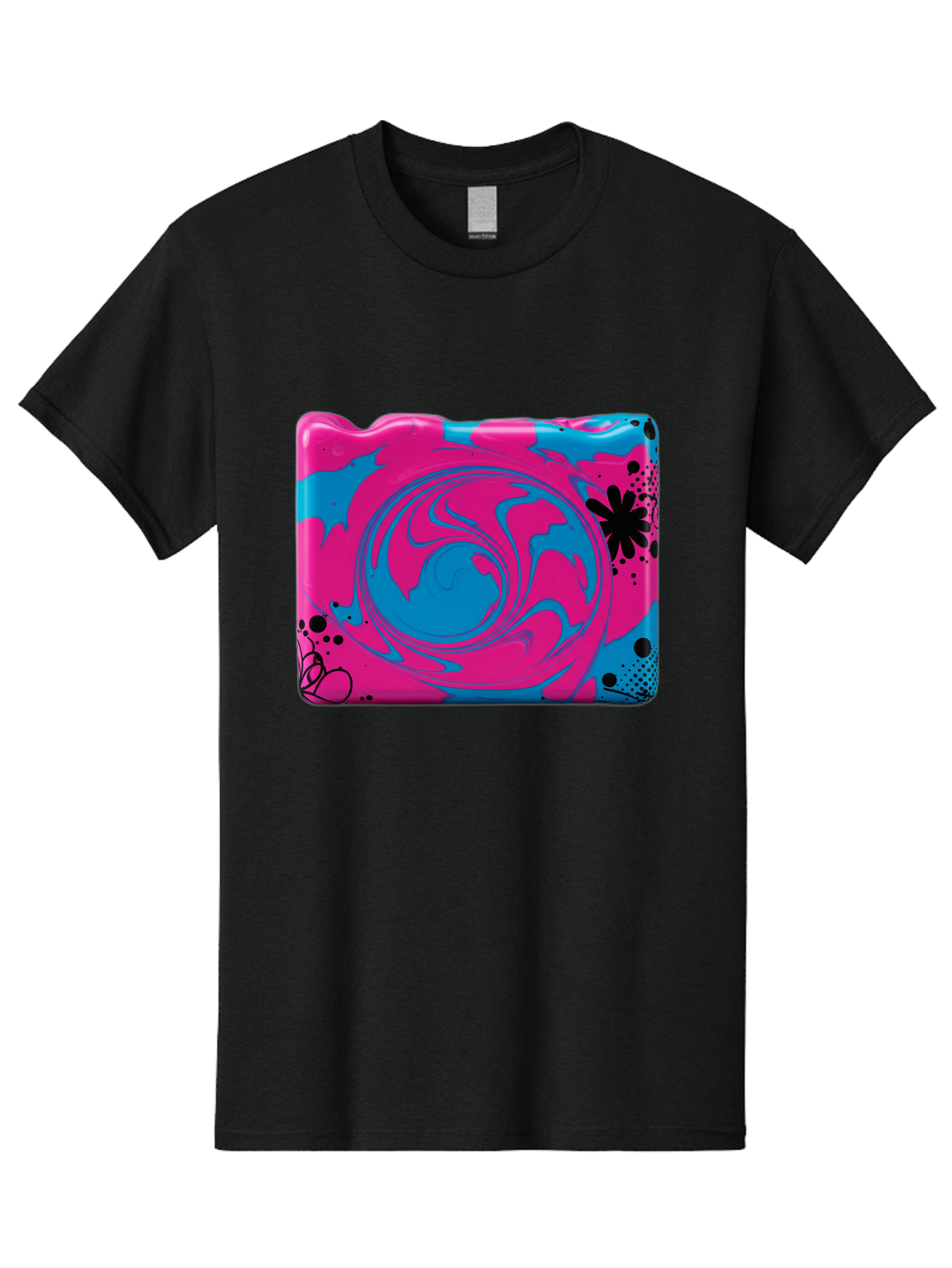 Pink-Blue-Swirl Men'S Graphic Tee, 100% Cotton, Comfortable Casual Summer Wear, Machine Washable, Vintage Camera, Old Camera, Antique Camera, Black Camera, Classic Photography, Photography Equipment, Nostalgic Device, Film Camera, Camera Art Baf349
