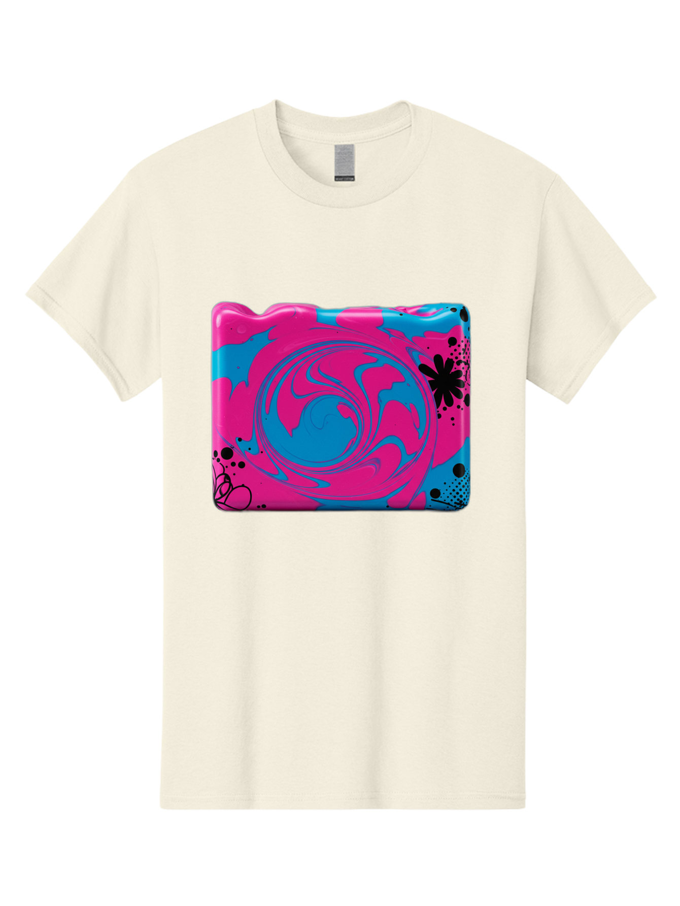 Pink-Blue-Swirl Men'S Graphic Tee, 100% Cotton, Comfortable Casual Summer Wear, Machine Washable, Vintage Camera, Old Camera, Antique Camera, Black Camera, Classic Photography, Photography Equipment, Nostalgic Device, Film Camera, Camera Art Baf349