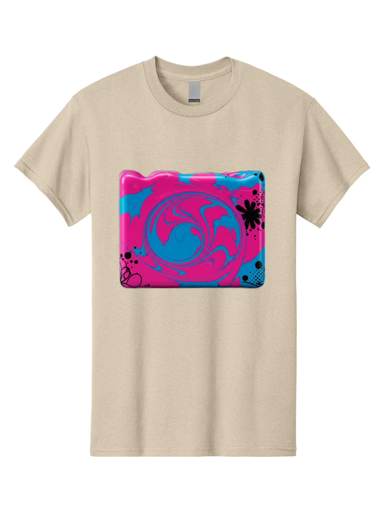 Pink-Blue-Swirl Men'S Graphic Tee, 100% Cotton, Comfortable Casual Summer Wear, Machine Washable, Vintage Camera, Old Camera, Antique Camera, Black Camera, Classic Photography, Photography Equipment, Nostalgic Device, Film Camera, Camera Art Baf349
