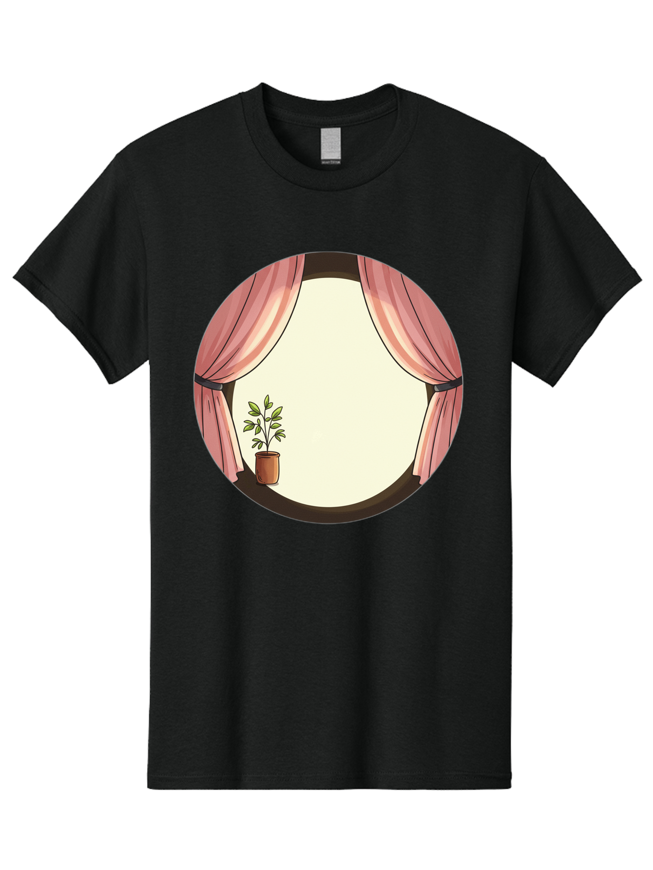 Pink-Curtain-Potted-Plant Men'S Graphic Tee, 100% Cotton, Comfortable Casual Summer Wear, Machine Washable, Vintage Camera, Old Camera, Antique Camera, Black Camera, Classic Photography, Photography Equipment, Nostalgic Device, Film Camera, Baf350