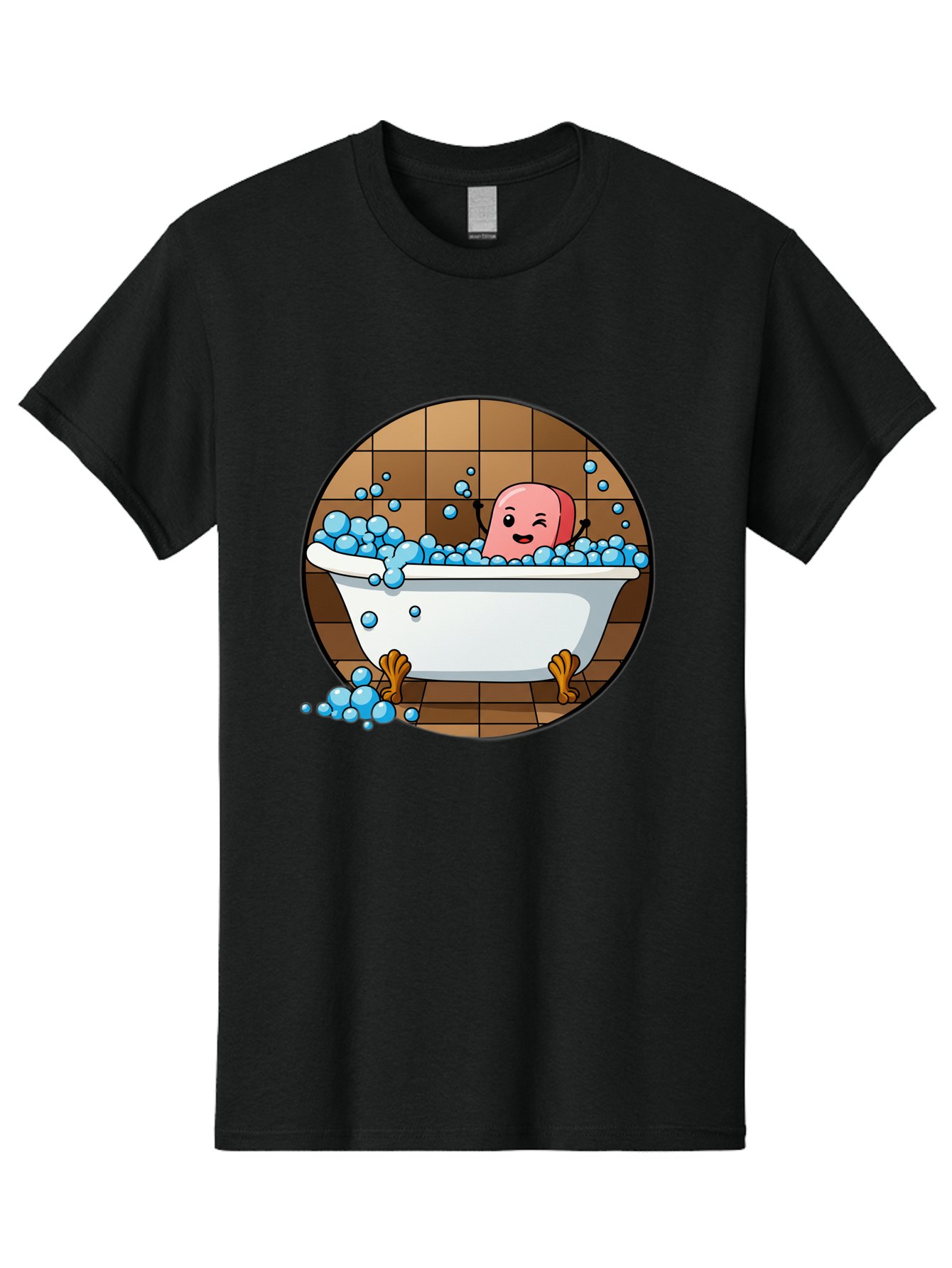 Pink-Head-In-White-Bathtub Men'S Graphic Tee, 100% Cotton, Comfortable Casual Summer Wear, Machine Washable, Vintage Camera, Old Camera, Antique Camera, Black Camera, Classic Photography, Photography Equipment, Nostalgic Device, Film Camera, Baf352