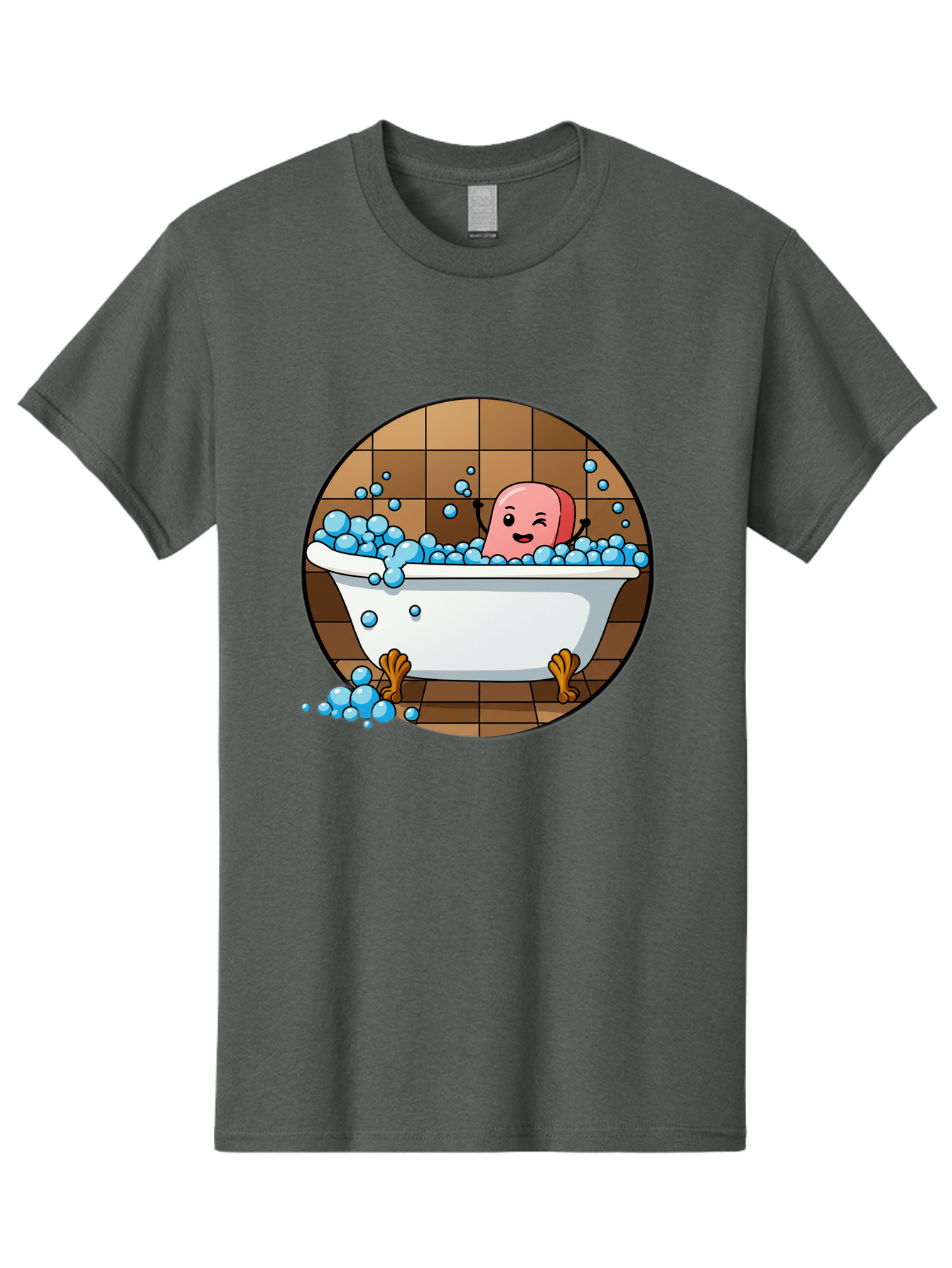 Pink-Head-In-White-Bathtub Men'S Graphic Tee, 100% Cotton, Comfortable Casual Summer Wear, Machine Washable, Vintage Camera, Old Camera, Antique Camera, Black Camera, Classic Photography, Photography Equipment, Nostalgic Device, Film Camera, Baf352