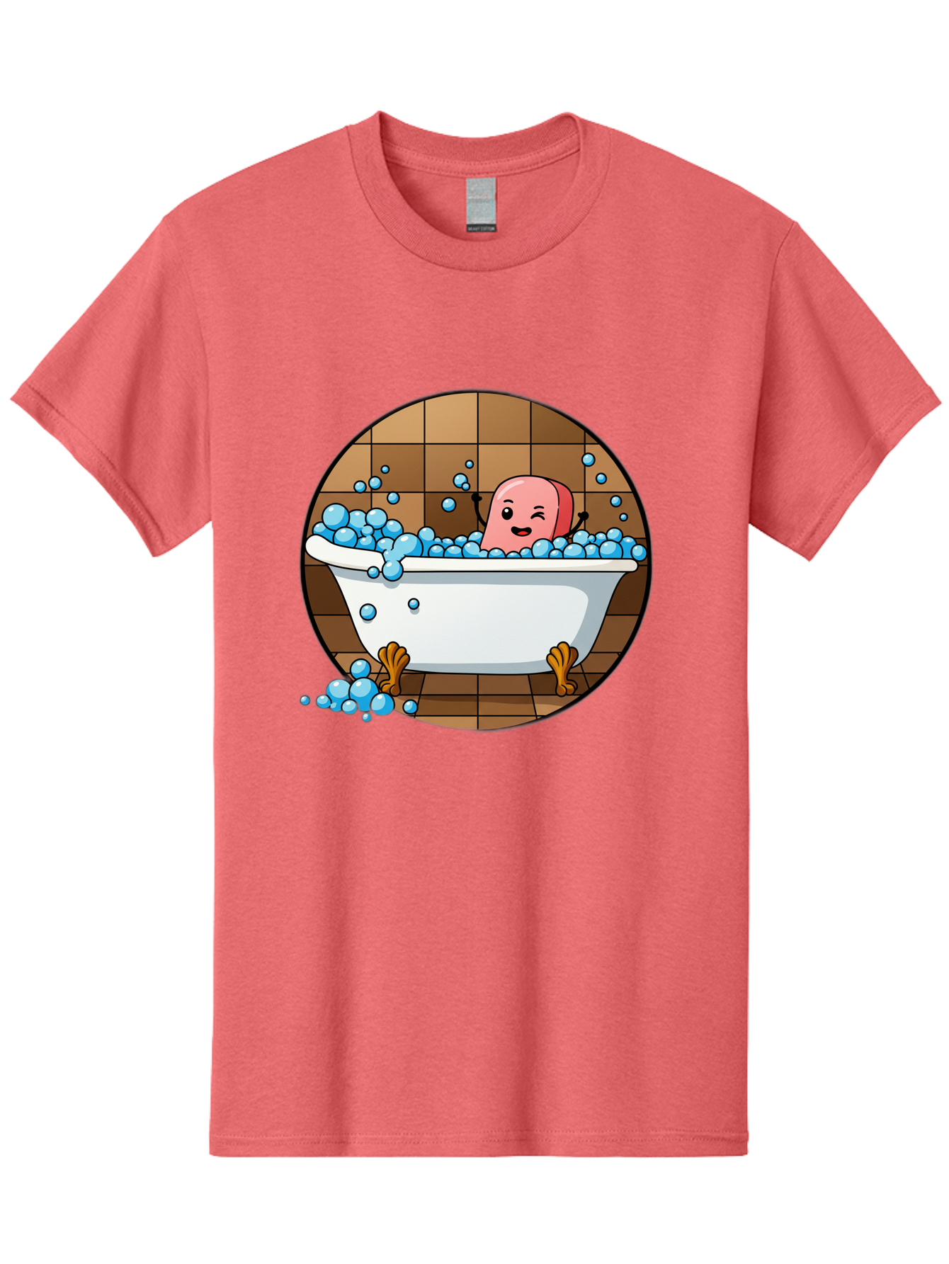 Pink-Head-In-White-Bathtub Men'S Graphic Tee, 100% Cotton, Comfortable Casual Summer Wear, Machine Washable, Vintage Camera, Old Camera, Antique Camera, Black Camera, Classic Photography, Photography Equipment, Nostalgic Device, Film Camera, Baf352