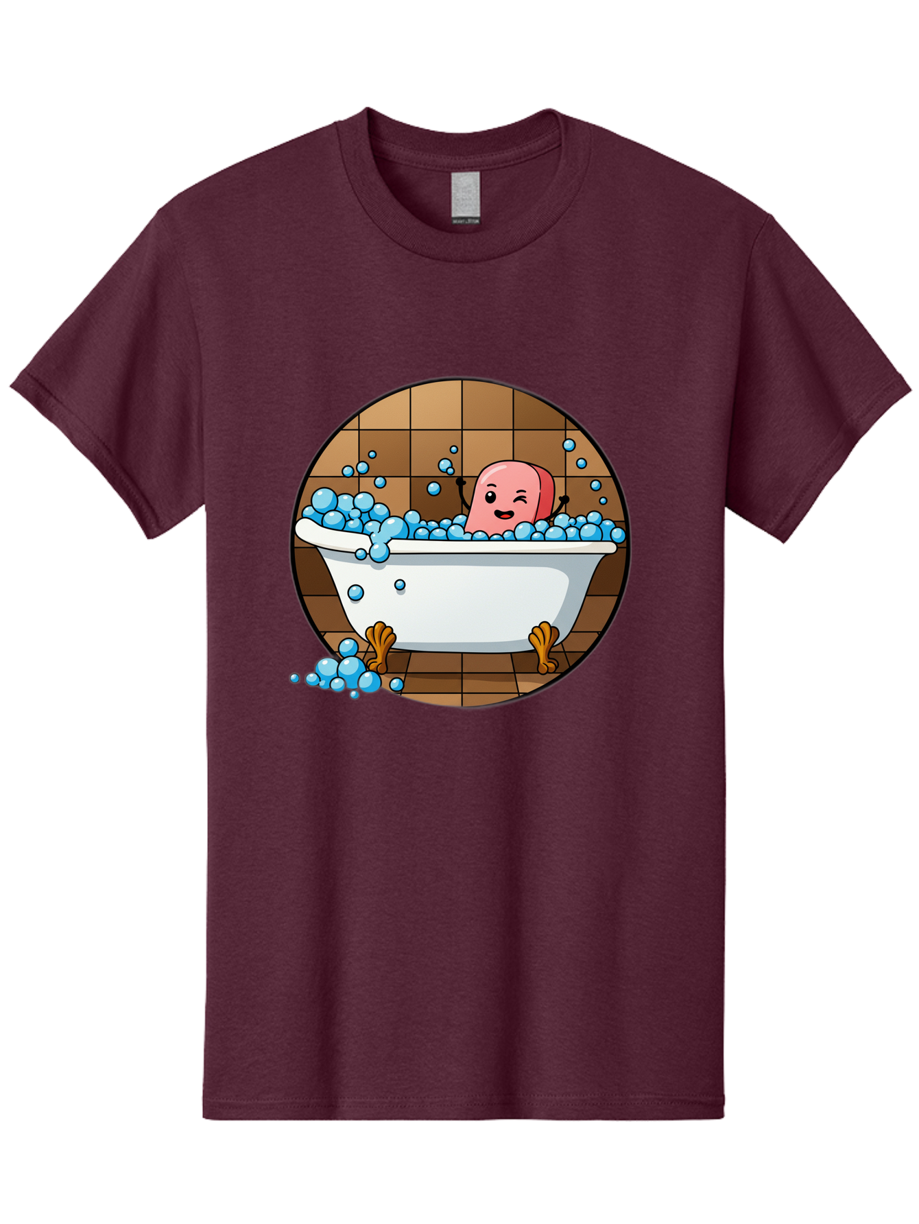 Pink-Head-In-White-Bathtub Men'S Graphic Tee, 100% Cotton, Comfortable Casual Summer Wear, Machine Washable, Vintage Camera, Old Camera, Antique Camera, Black Camera, Classic Photography, Photography Equipment, Nostalgic Device, Film Camera, Baf352