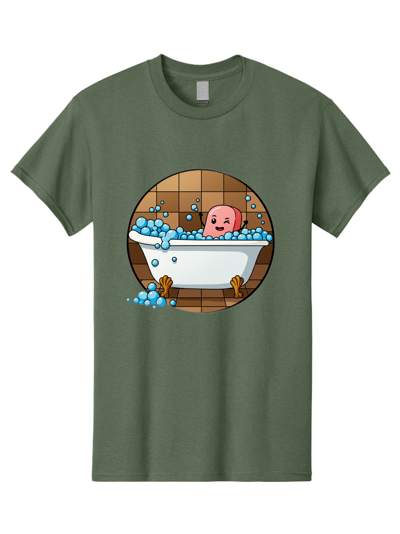 Pink-Head-In-White-Bathtub Men'S Graphic Tee, 100% Cotton, Comfortable Casual Summer Wear, Machine Washable, Vintage Camera, Old Camera, Antique Camera, Black Camera, Classic Photography, Photography Equipment, Nostalgic Device, Film Camera, Baf352