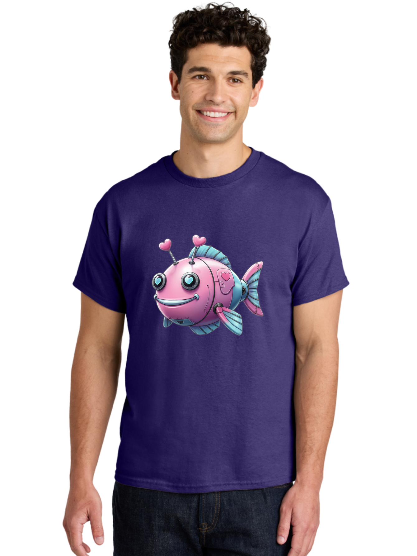 Pink-Robot-Fish Men'S Graphic Tee, 100% Cotton, Comfortable Casual Summer Wear, Machine Washable, Vintage Camera, Old Camera, Antique Camera, Black Camera, Classic Photography, Photography Equipment, Nostalgic Device, Film Camera, Camera Art Baf354