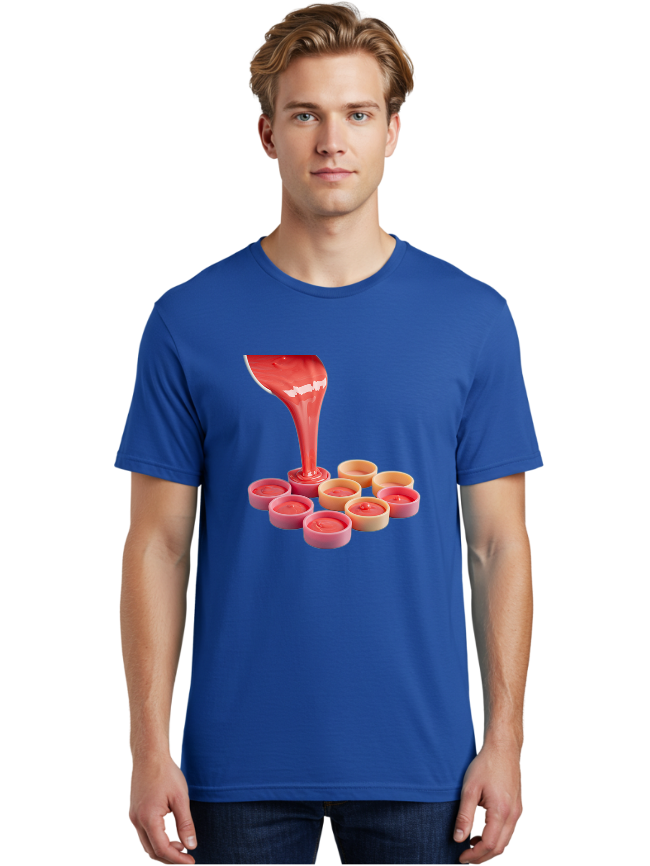 Pink-Sauce-Pouring-Into-Containers Men'S Graphic Tee, 100% Cotton, Comfortable Casual Summer Wear, Machine Washable, Vintage Camera, Old Camera, Antique Camera, Black Camera, Classic Photography, Photography Equipment, Nostalgic Device, Baf355