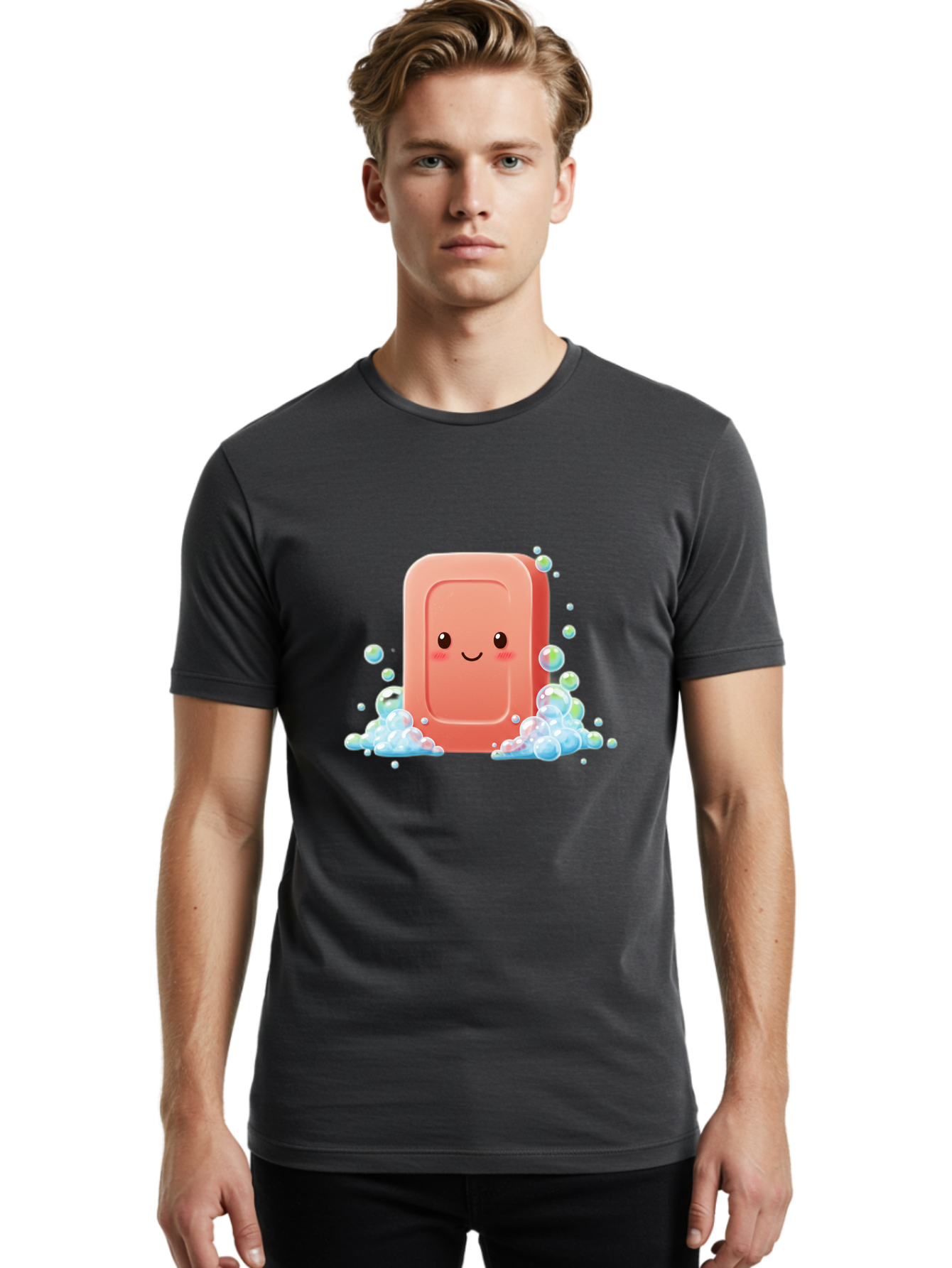 Pink-Soap-Bar Men'S Graphic Tee, 100% Cotton, Comfortable Casual Summer Wear, Machine Washable, Vintage Camera, Old Camera, Antique Camera, Black Camera, Classic Photography, Photography Equipment, Nostalgic Device, Film Camera, Camera Art Baf356