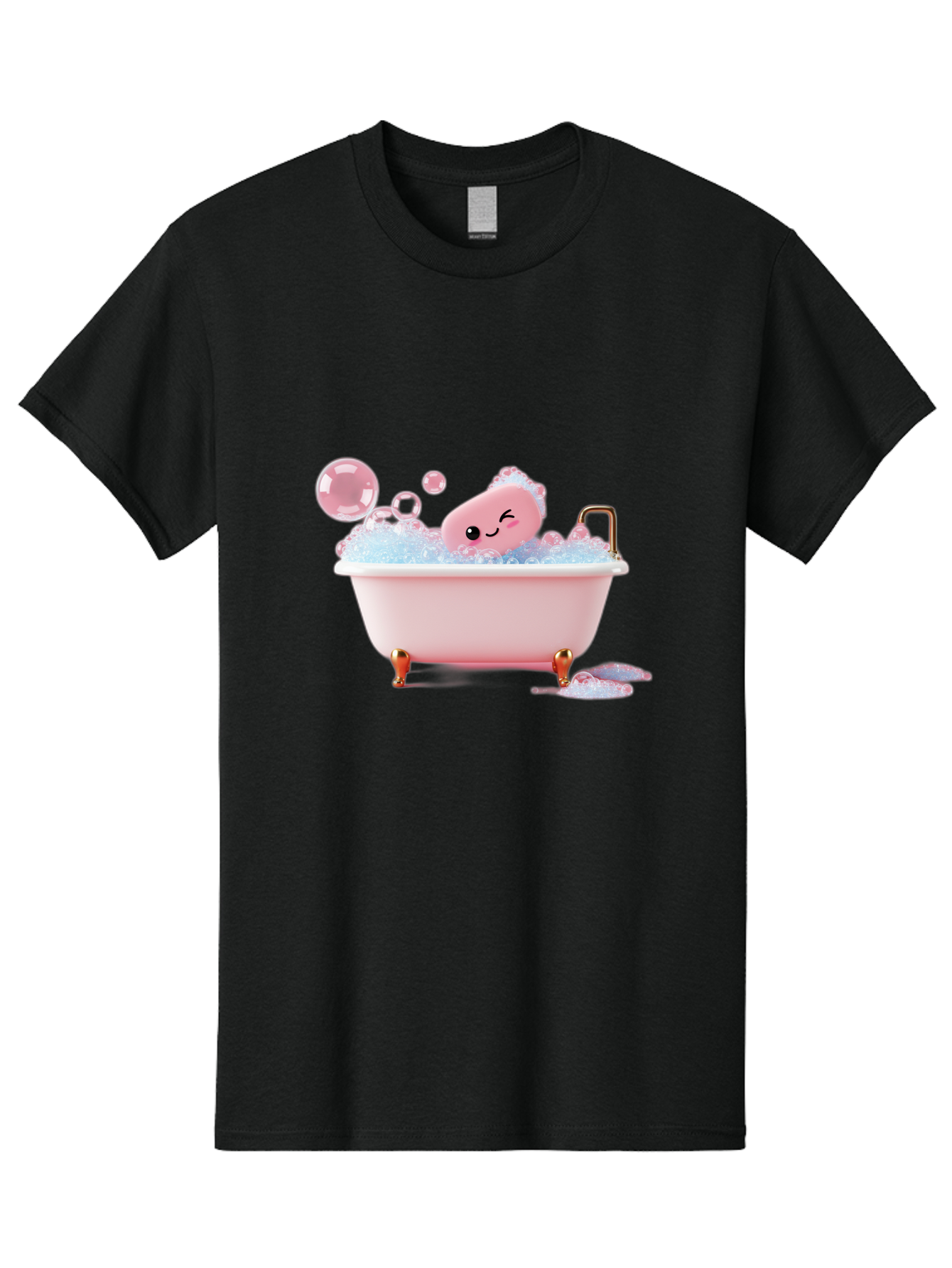 Pink-Soap-Character-In-Bathtub Men'S Graphic Tee, 100% Cotton, Comfortable Casual Summer Wear, Machine Washable, Vintage Camera, Old Camera, Antique Camera, Black Camera, Classic Photography, Photography Equipment, Nostalgic Device, Baf357