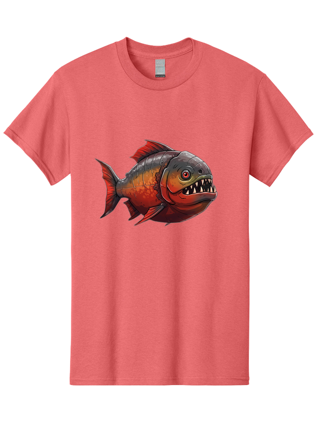 Piranha Men'S Graphic Tee, 100% Cotton, Comfortable Casual Summer Wear, Machine Washable, Vintage Camera, Old Camera, Antique Camera, Black Camera, Classic Photography, Photography Equipment, Nostalgic Device, Film Camera, Camera Art Baf360