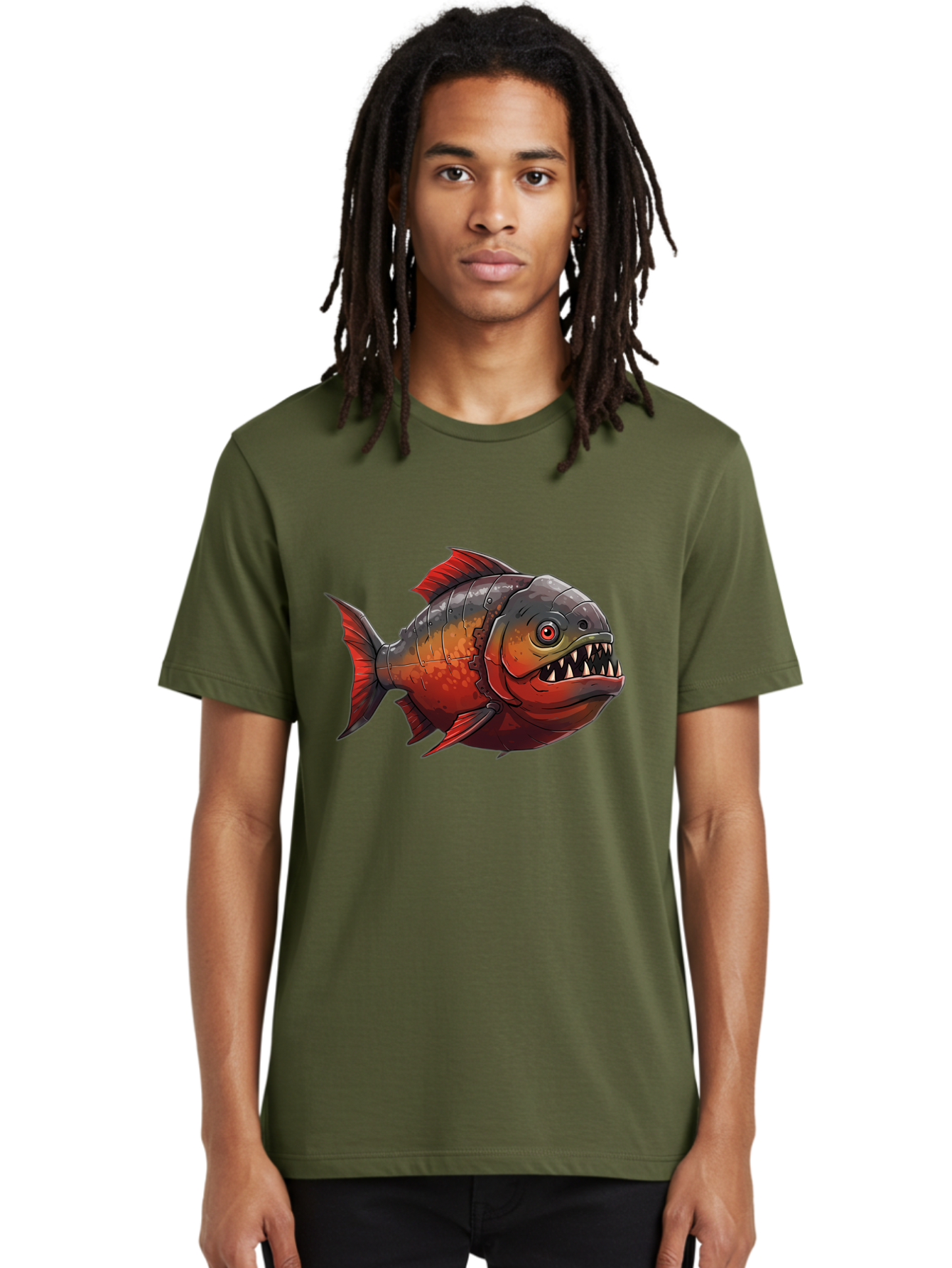 Piranha Men'S Graphic Tee, 100% Cotton, Comfortable Casual Summer Wear, Machine Washable, Vintage Camera, Old Camera, Antique Camera, Black Camera, Classic Photography, Photography Equipment, Nostalgic Device, Film Camera, Camera Art Baf360