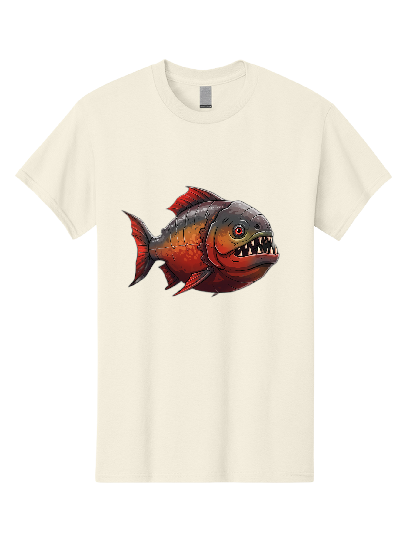 Piranha Men'S Graphic Tee, 100% Cotton, Comfortable Casual Summer Wear, Machine Washable, Vintage Camera, Old Camera, Antique Camera, Black Camera, Classic Photography, Photography Equipment, Nostalgic Device, Film Camera, Camera Art Baf360