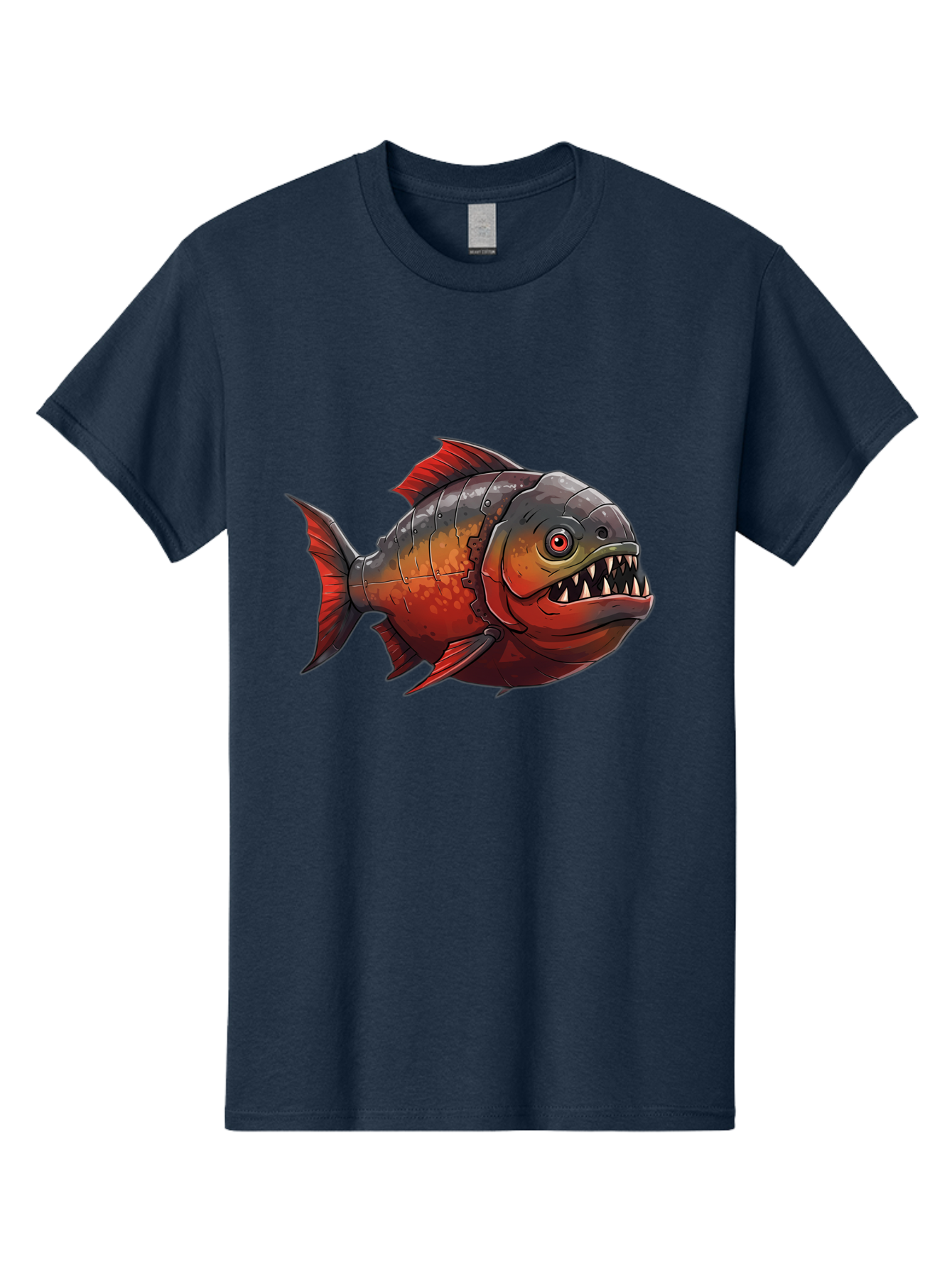 Piranha Men'S Graphic Tee, 100% Cotton, Comfortable Casual Summer Wear, Machine Washable, Vintage Camera, Old Camera, Antique Camera, Black Camera, Classic Photography, Photography Equipment, Nostalgic Device, Film Camera, Camera Art Baf360