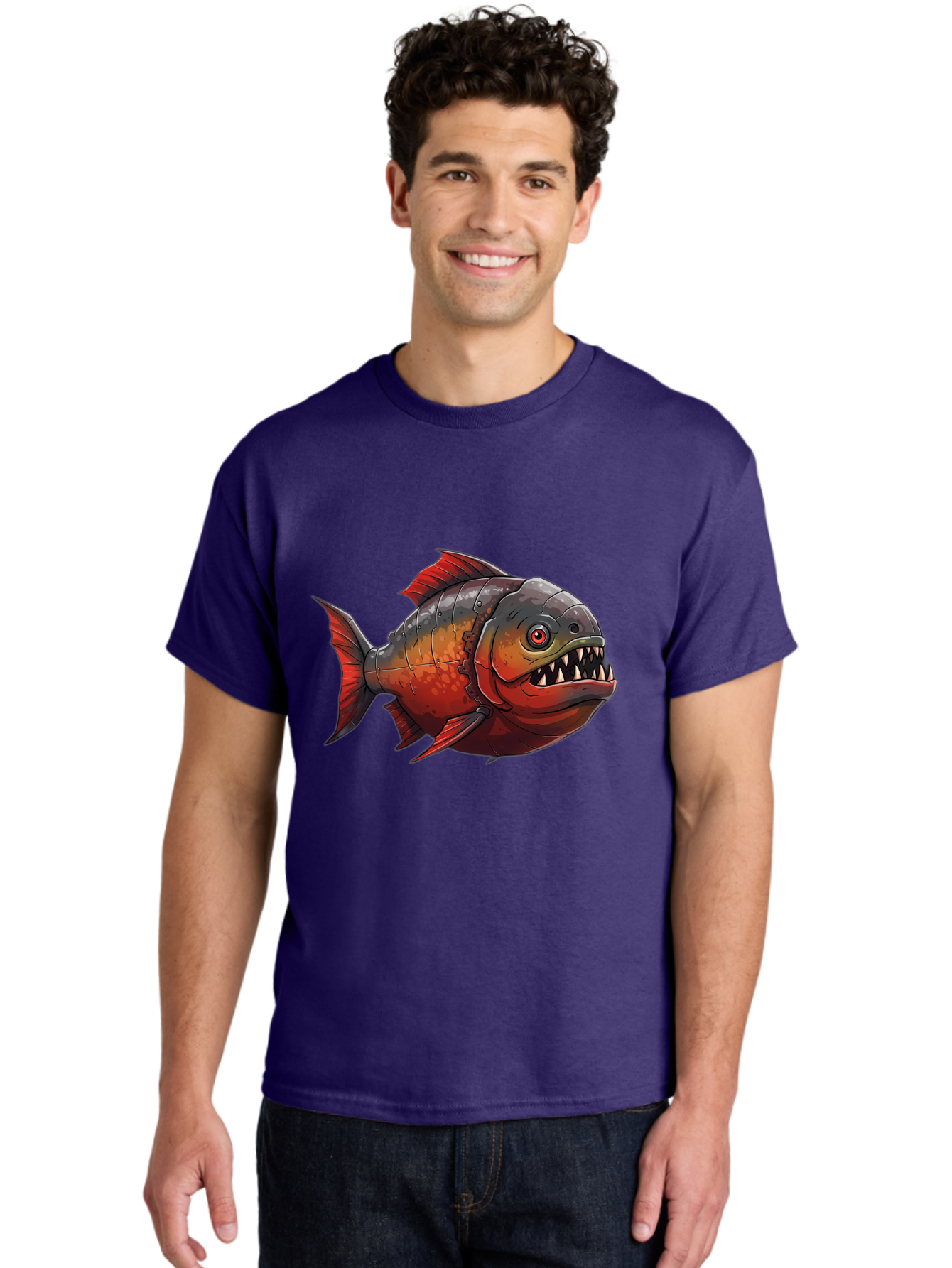 Piranha Men'S Graphic Tee, 100% Cotton, Comfortable Casual Summer Wear, Machine Washable, Vintage Camera, Old Camera, Antique Camera, Black Camera, Classic Photography, Photography Equipment, Nostalgic Device, Film Camera, Camera Art Baf360