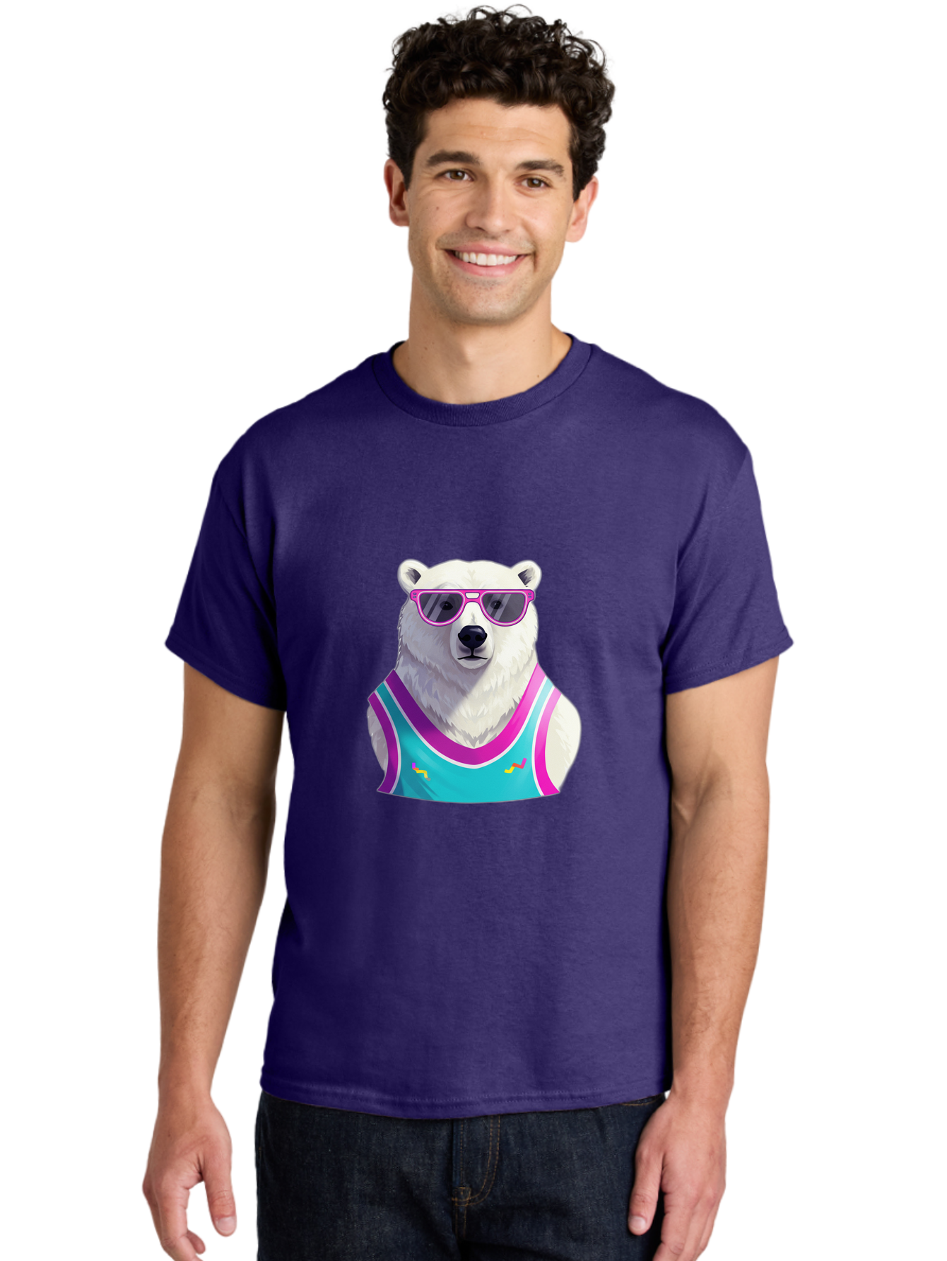 Polar-Bear-1 Men'S Graphic Tee, 100% Cotton, Comfortable Casual Summer Wear, Machine Washable, Vintage Camera, Old Camera, Antique Camera, Black Camera, Classic Photography, Photography Equipment, Nostalgic Device, Film Camera, Camera Art Baf362