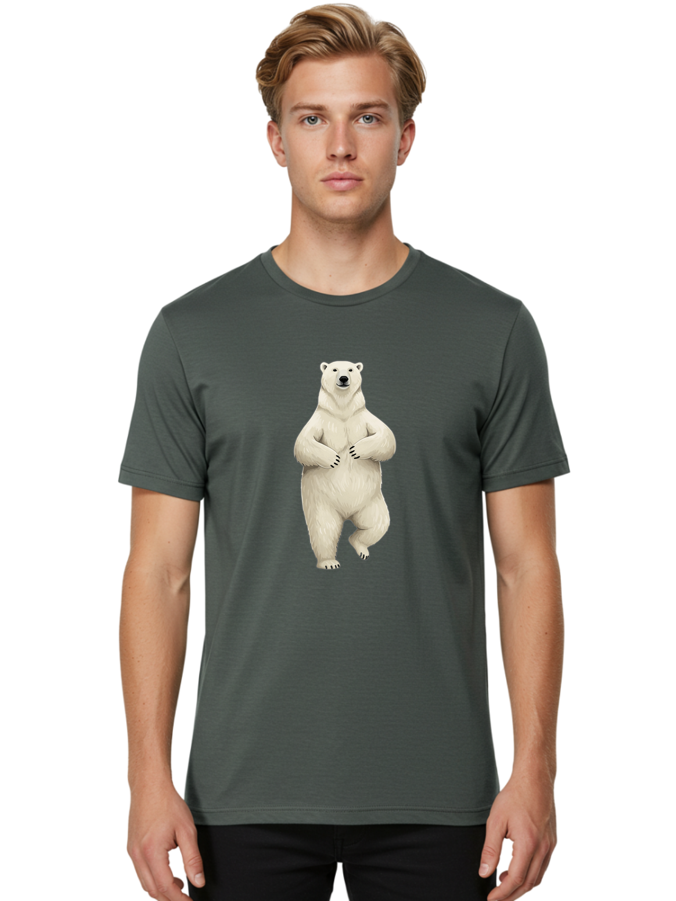 Polar-Bear-10 Men'S Graphic Tee, 100% Cotton, Comfortable Casual Summer Wear, Machine Washable, Vintage Camera, Old Camera, Antique Camera, Black Camera, Classic Photography, Photography Equipment, Nostalgic Device, Film Camera, Camera Art Baf363