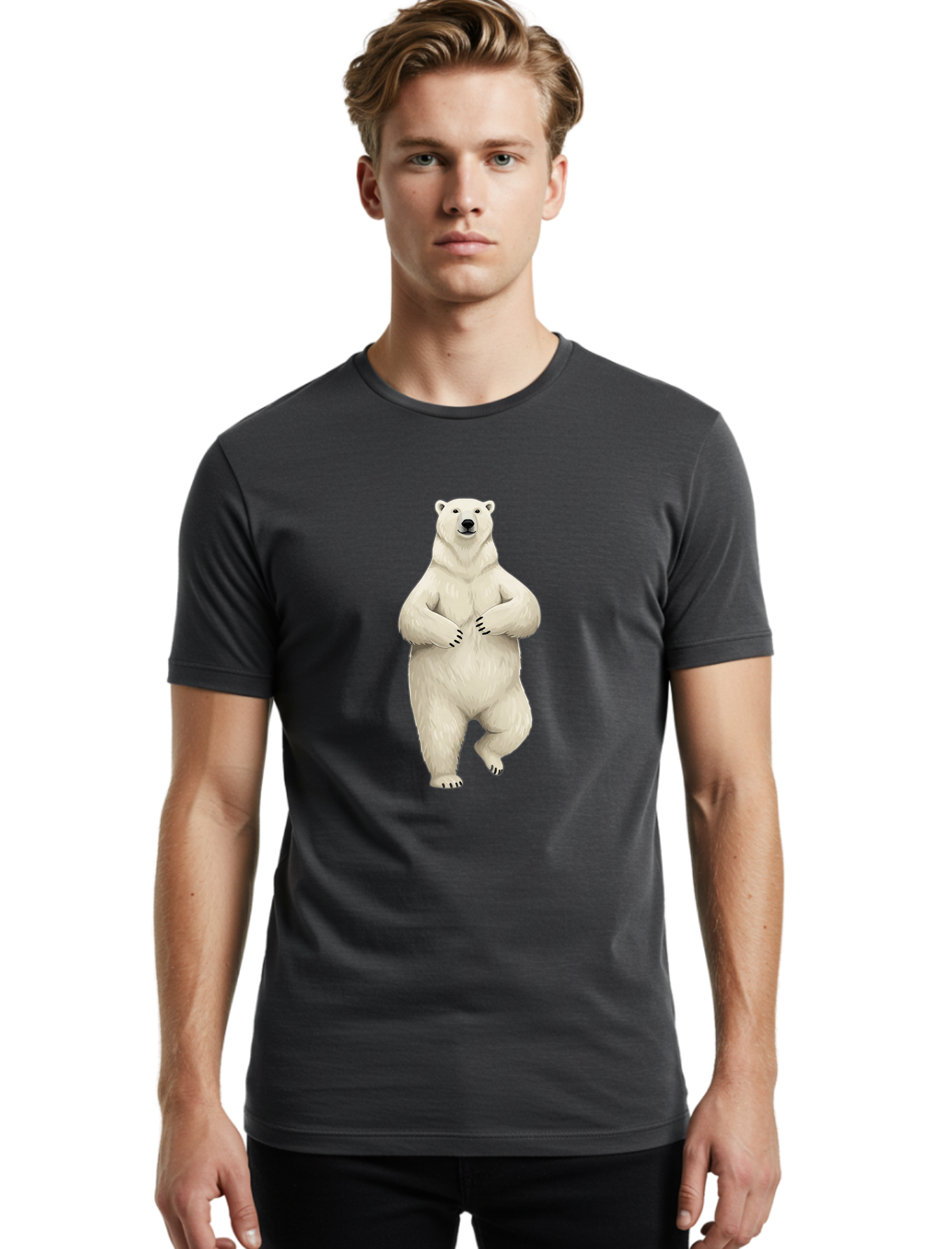 Polar-Bear-10 Men'S Graphic Tee, 100% Cotton, Comfortable Casual Summer Wear, Machine Washable, Vintage Camera, Old Camera, Antique Camera, Black Camera, Classic Photography, Photography Equipment, Nostalgic Device, Film Camera, Camera Art Baf363