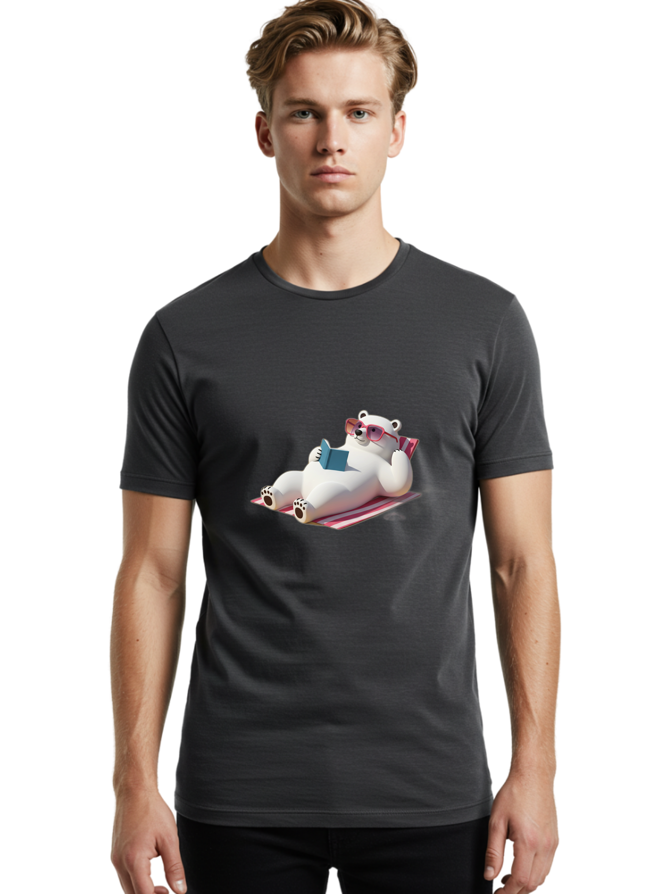 Polar-Bear-11 Men'S Graphic Tee, 100% Cotton, Comfortable Casual Summer Wear, Machine Washable, Vintage Camera, Old Camera, Antique Camera, Black Camera, Classic Photography, Photography Equipment, Nostalgic Device, Film Camera, Camera Art Baf364