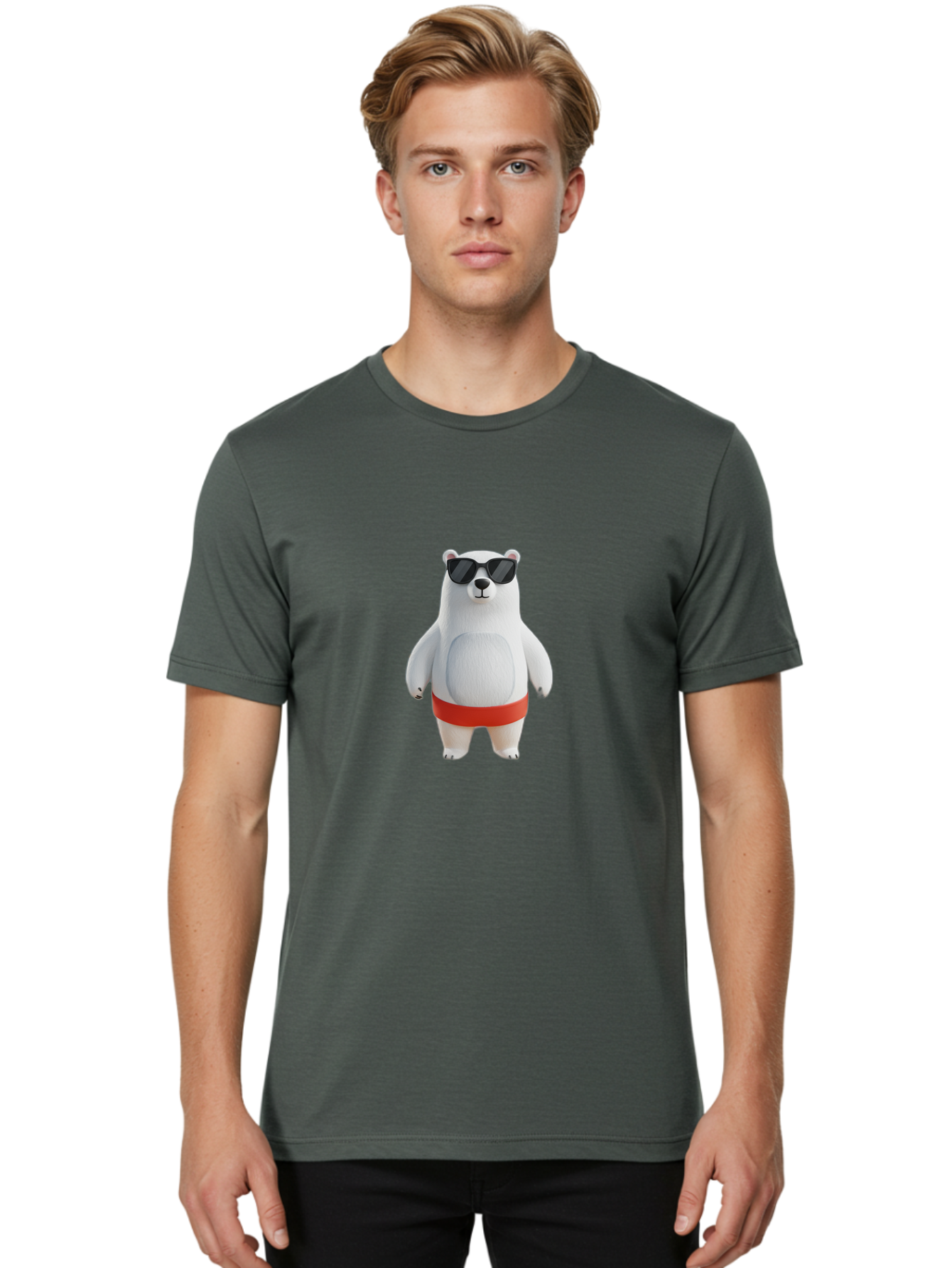 Polar-Bear-12 Men'S Graphic Tee, 100% Cotton, Comfortable Casual Summer Wear, Machine Washable, Vintage Camera, Old Camera, Antique Camera, Black Camera, Classic Photography, Photography Equipment, Nostalgic Device, Film Camera, Camera Art Baf365