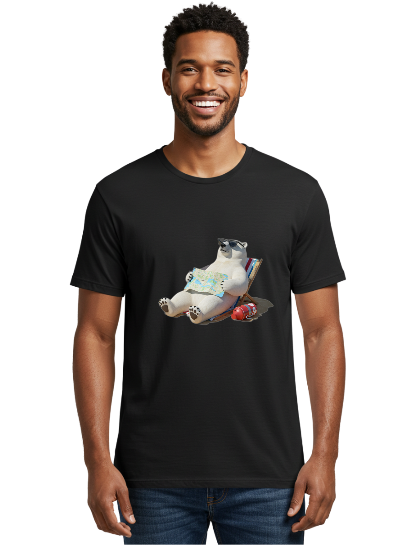 Polar-Bear-13 Men'S Graphic Tee, 100% Cotton, Comfortable Casual Summer Wear, Machine Washable, Vintage Camera, Old Camera, Antique Camera, Black Camera, Classic Photography, Photography Equipment, Nostalgic Device, Film Camera, Camera Art Baf366