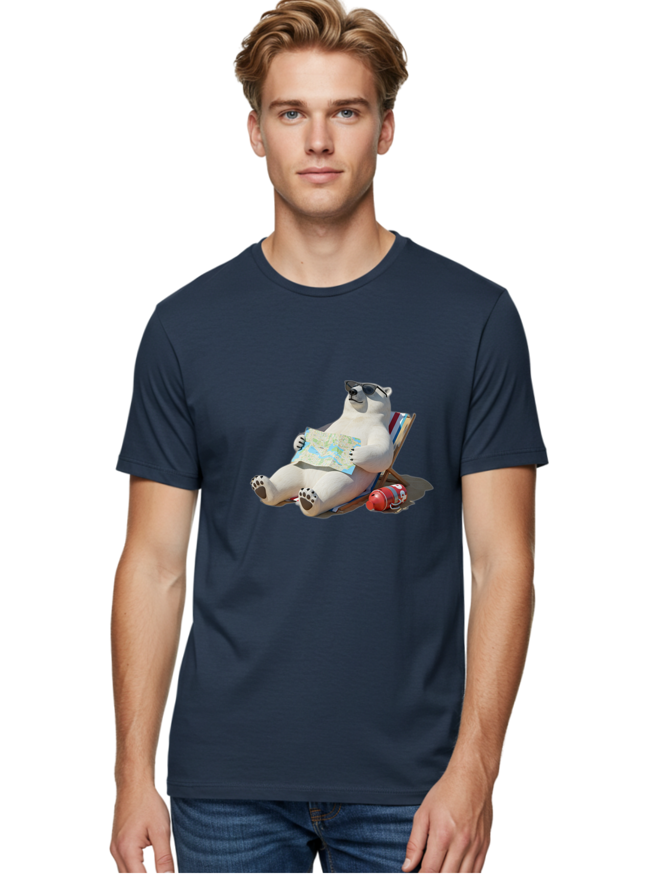 Polar-Bear-13 Men'S Graphic Tee, 100% Cotton, Comfortable Casual Summer Wear, Machine Washable, Vintage Camera, Old Camera, Antique Camera, Black Camera, Classic Photography, Photography Equipment, Nostalgic Device, Film Camera, Camera Art Baf366