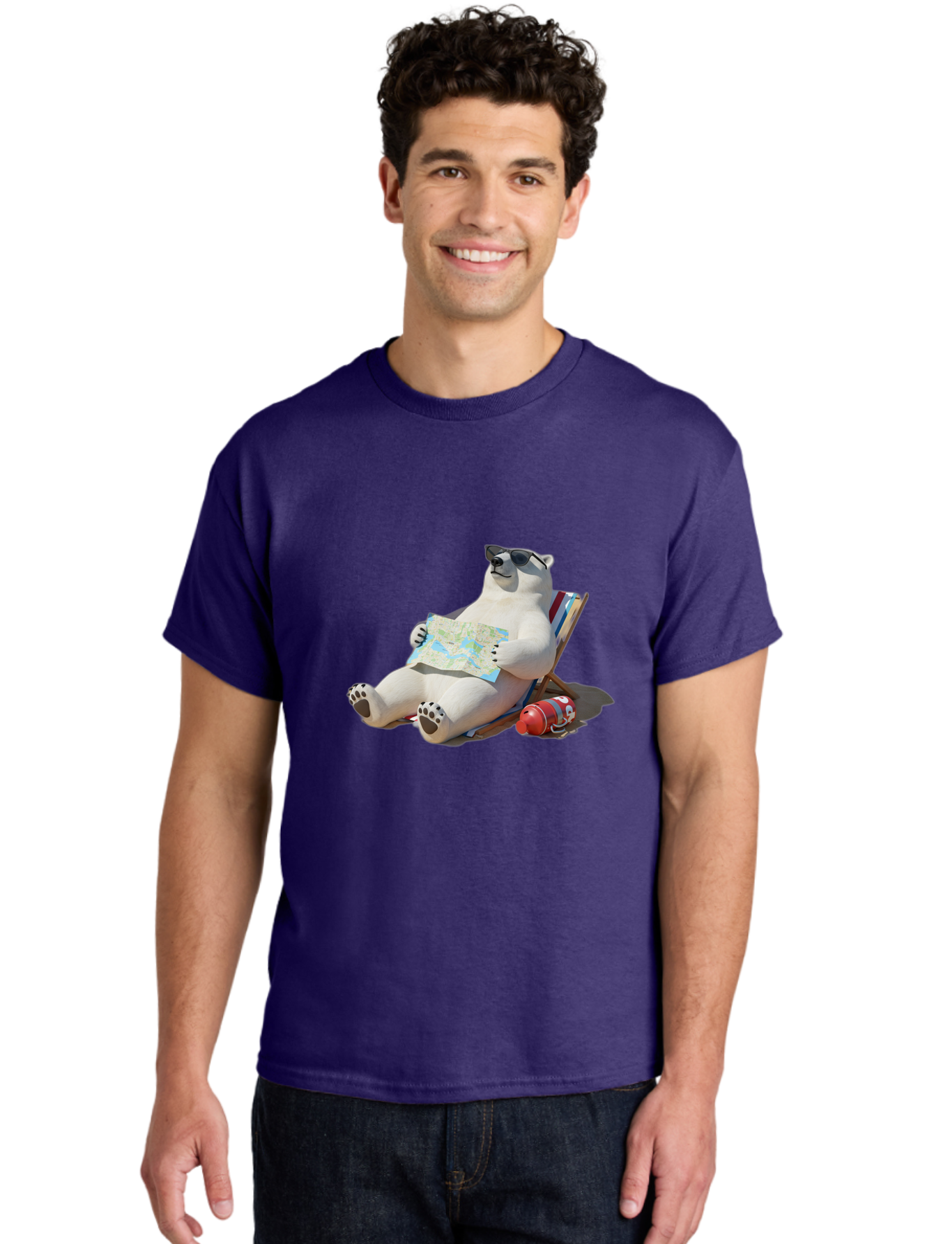 Polar-Bear-13 Men'S Graphic Tee, 100% Cotton, Comfortable Casual Summer Wear, Machine Washable, Vintage Camera, Old Camera, Antique Camera, Black Camera, Classic Photography, Photography Equipment, Nostalgic Device, Film Camera, Camera Art Baf366