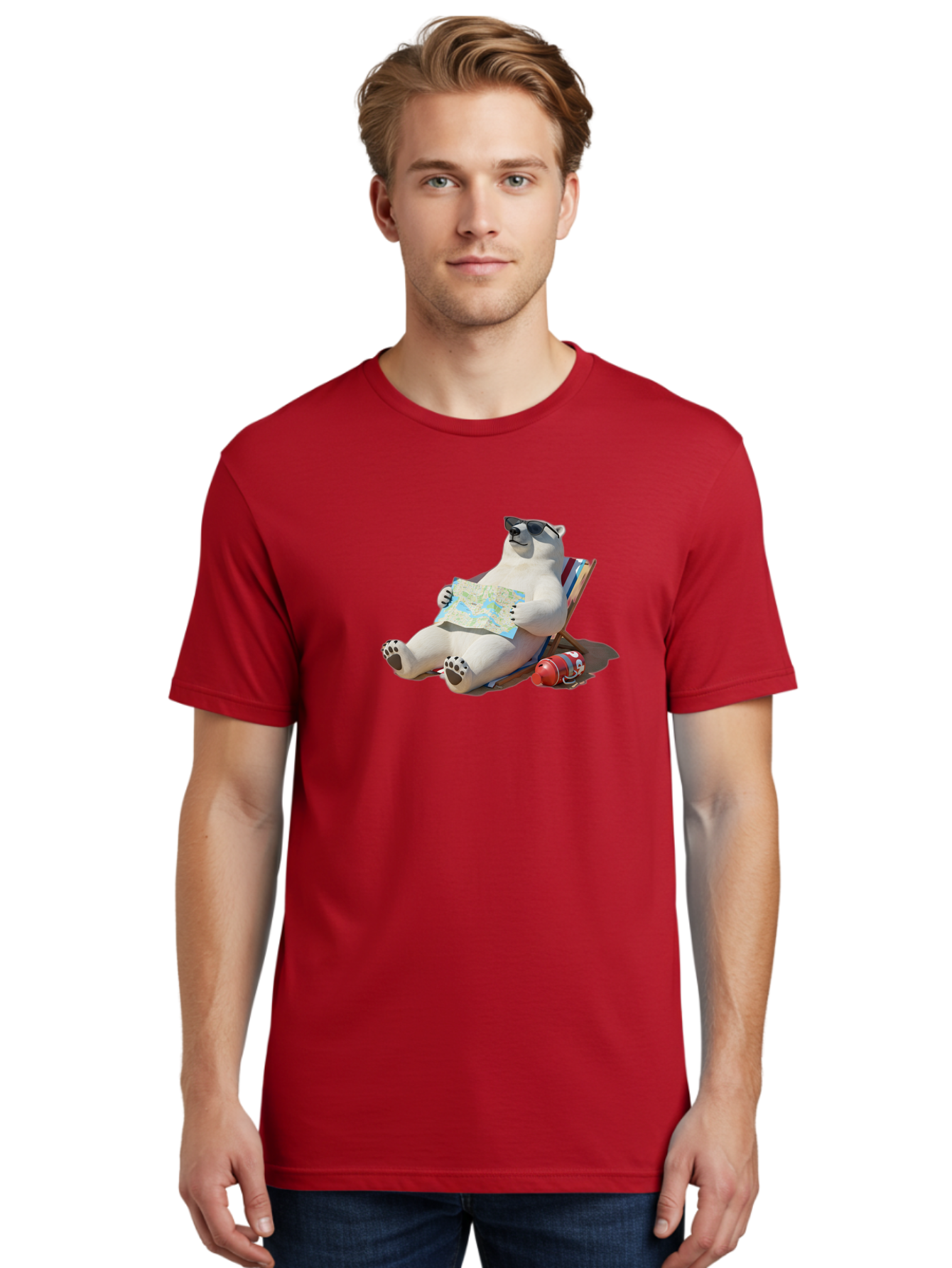 Polar-Bear-13 Men'S Graphic Tee, 100% Cotton, Comfortable Casual Summer Wear, Machine Washable, Vintage Camera, Old Camera, Antique Camera, Black Camera, Classic Photography, Photography Equipment, Nostalgic Device, Film Camera, Camera Art Baf366