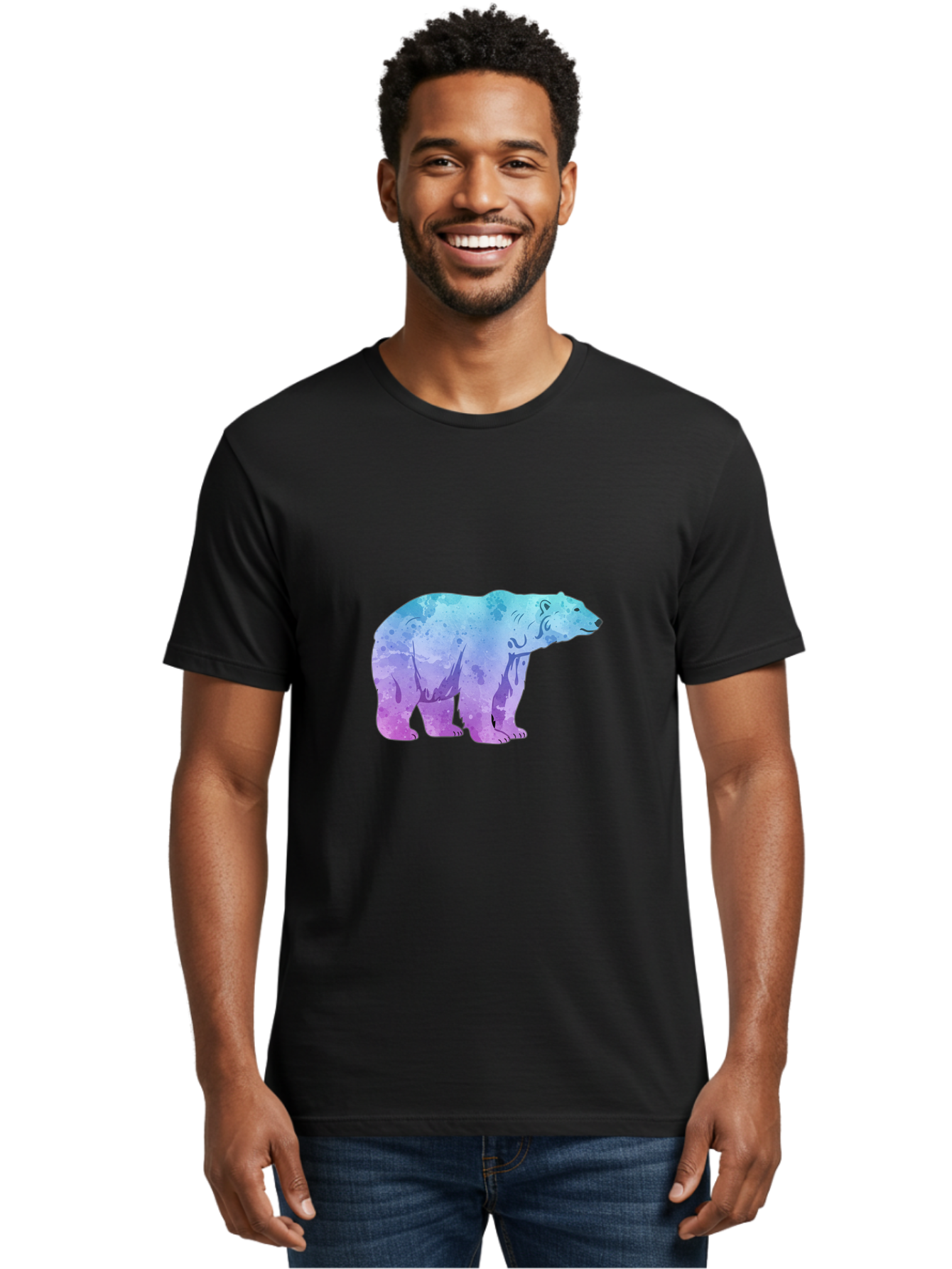 Polar-Bear-14 Men'S Graphic Tee, 100% Cotton, Comfortable Casual Summer Wear, Machine Washable, Vintage Camera, Old Camera, Antique Camera, Black Camera, Classic Photography, Photography Equipment, Nostalgic Device, Film Camera, Camera Art Baf367